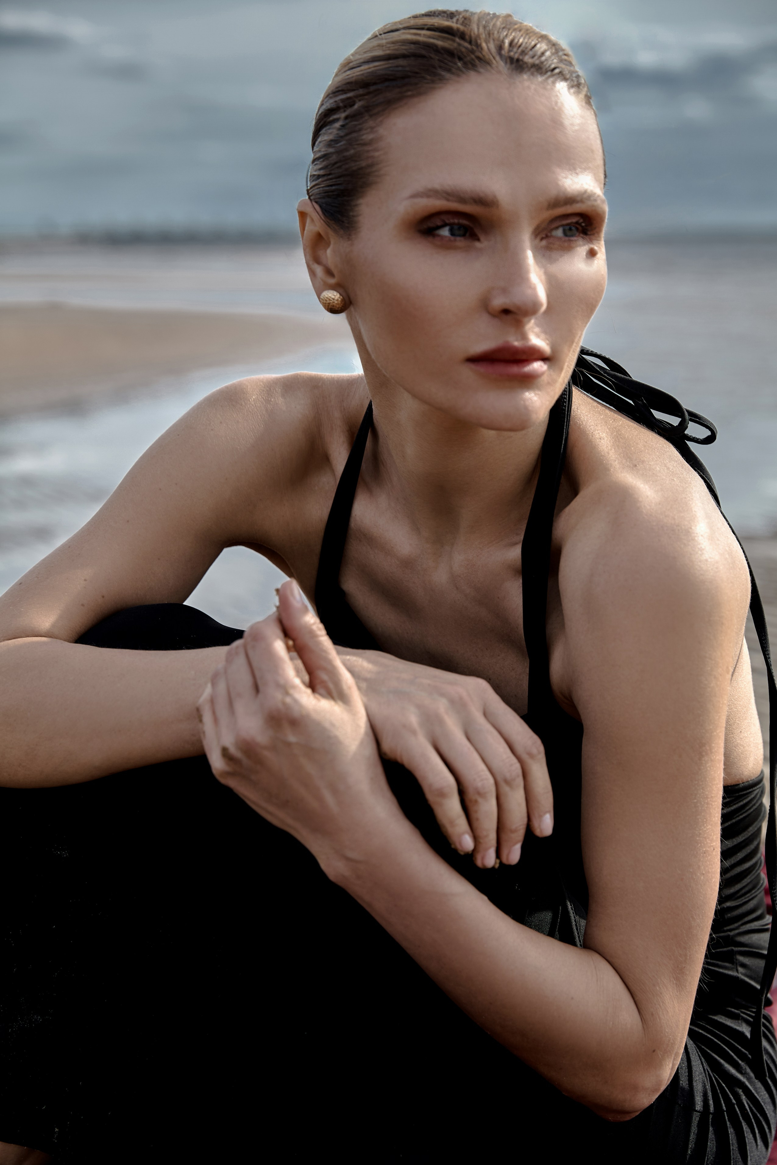 портрет женщина на пляе