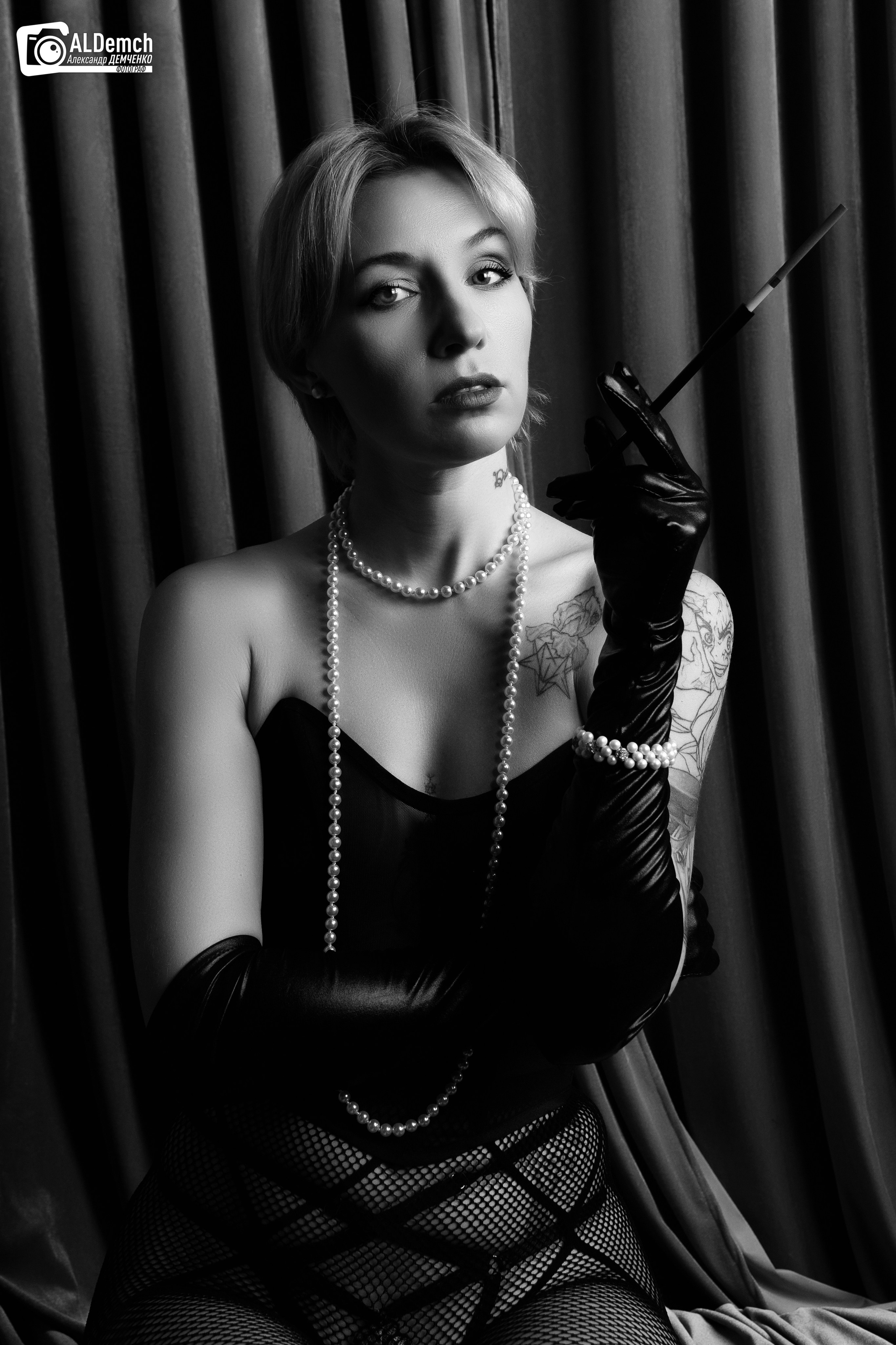 Черно-белая фотосессия в студии в Москве и Дмитрове