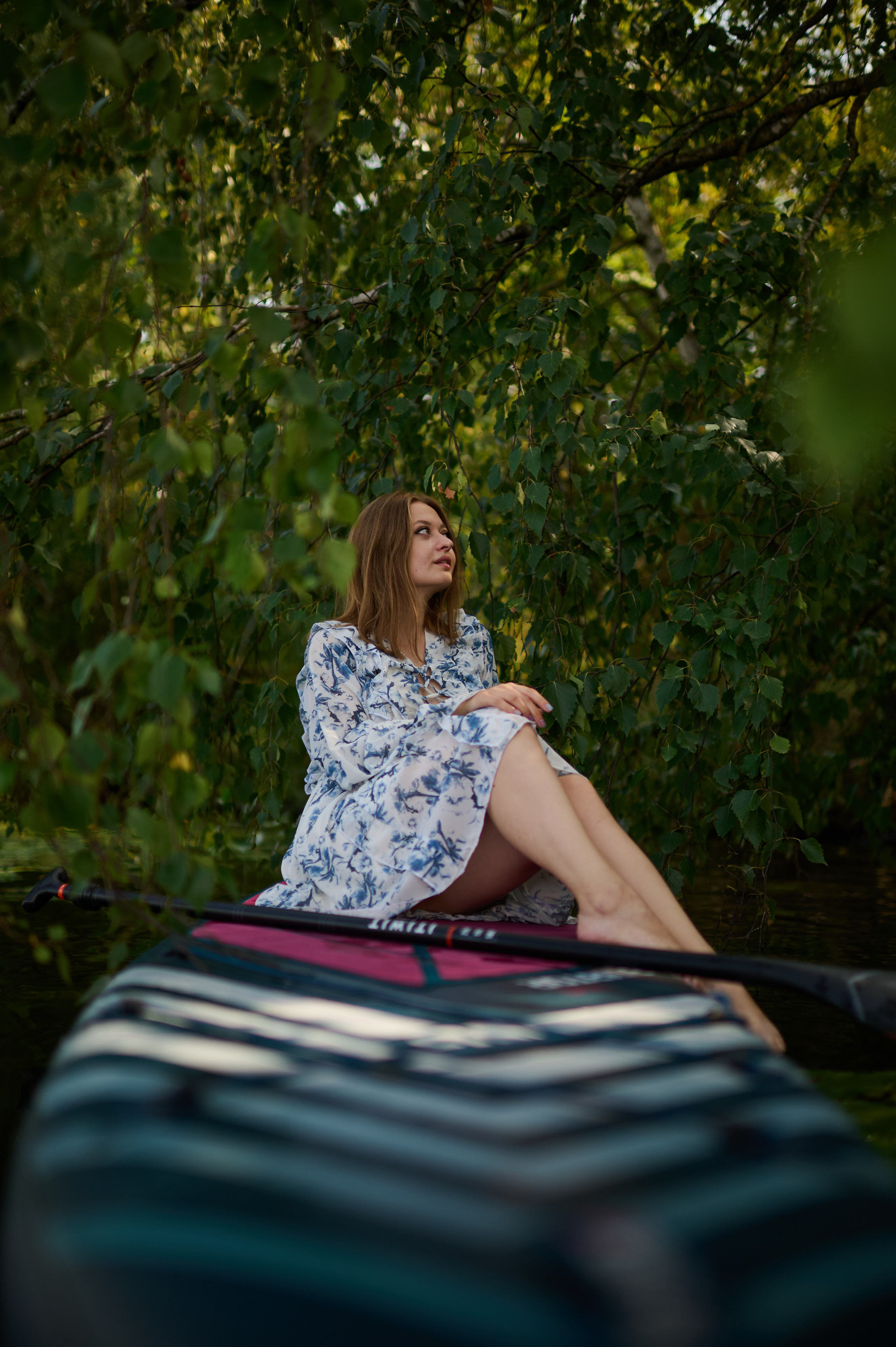 Маша. Фотосъемки на сапах, Москва. Сплавы на сапах