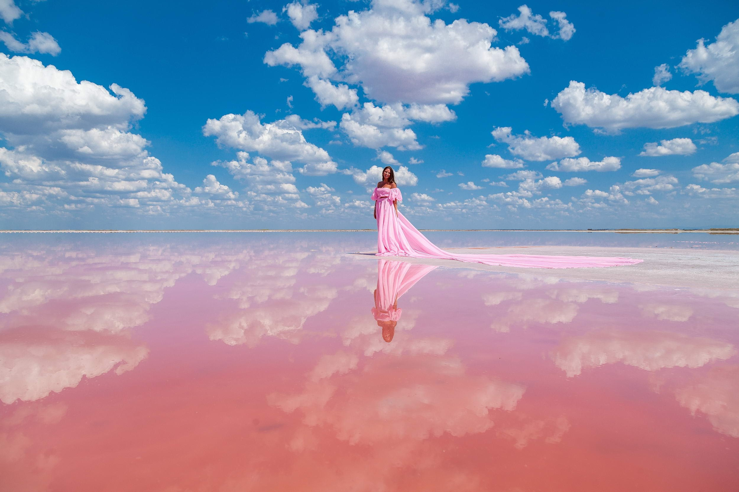 РОЗОВОЕ ОЗЕРО САСЫК СИВАШ. Фотограф в Крыму