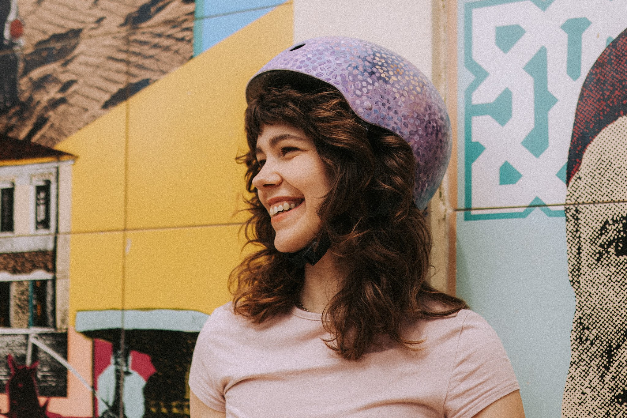 Nogah's helmets, Tel Aviv / April 2025. Photographer in Israel Alice Milchin