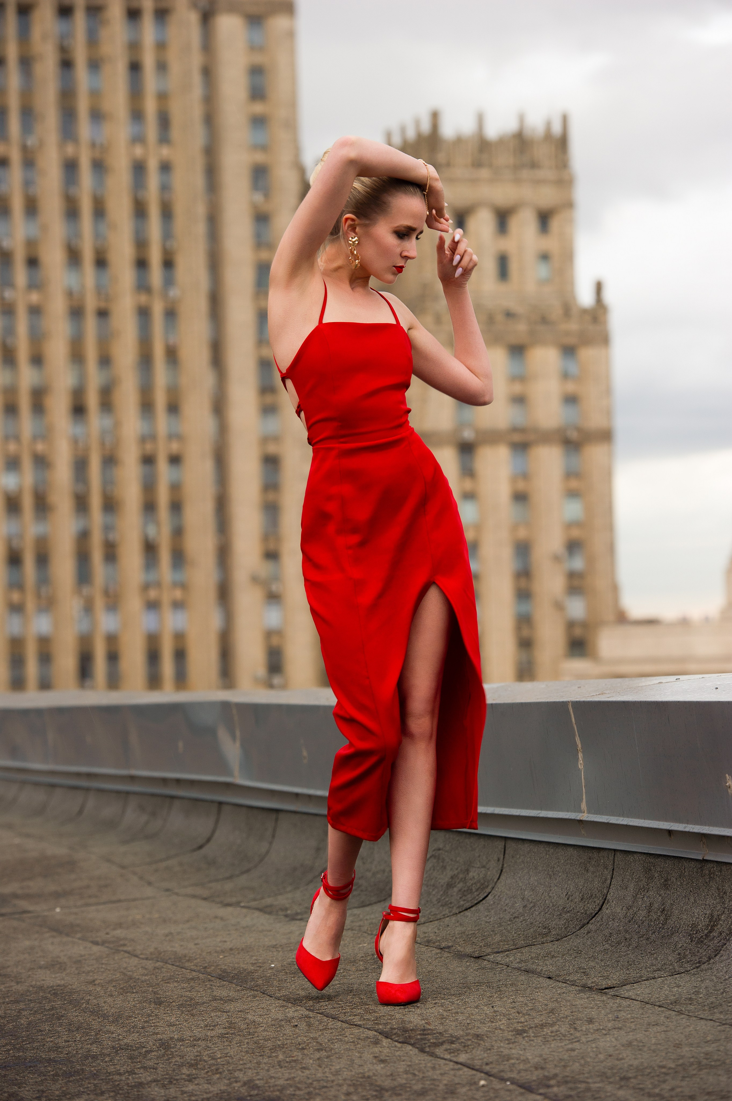 Фотосессия на крыше. Александр Mr.Brass — фотографирую женский портрет в Москве