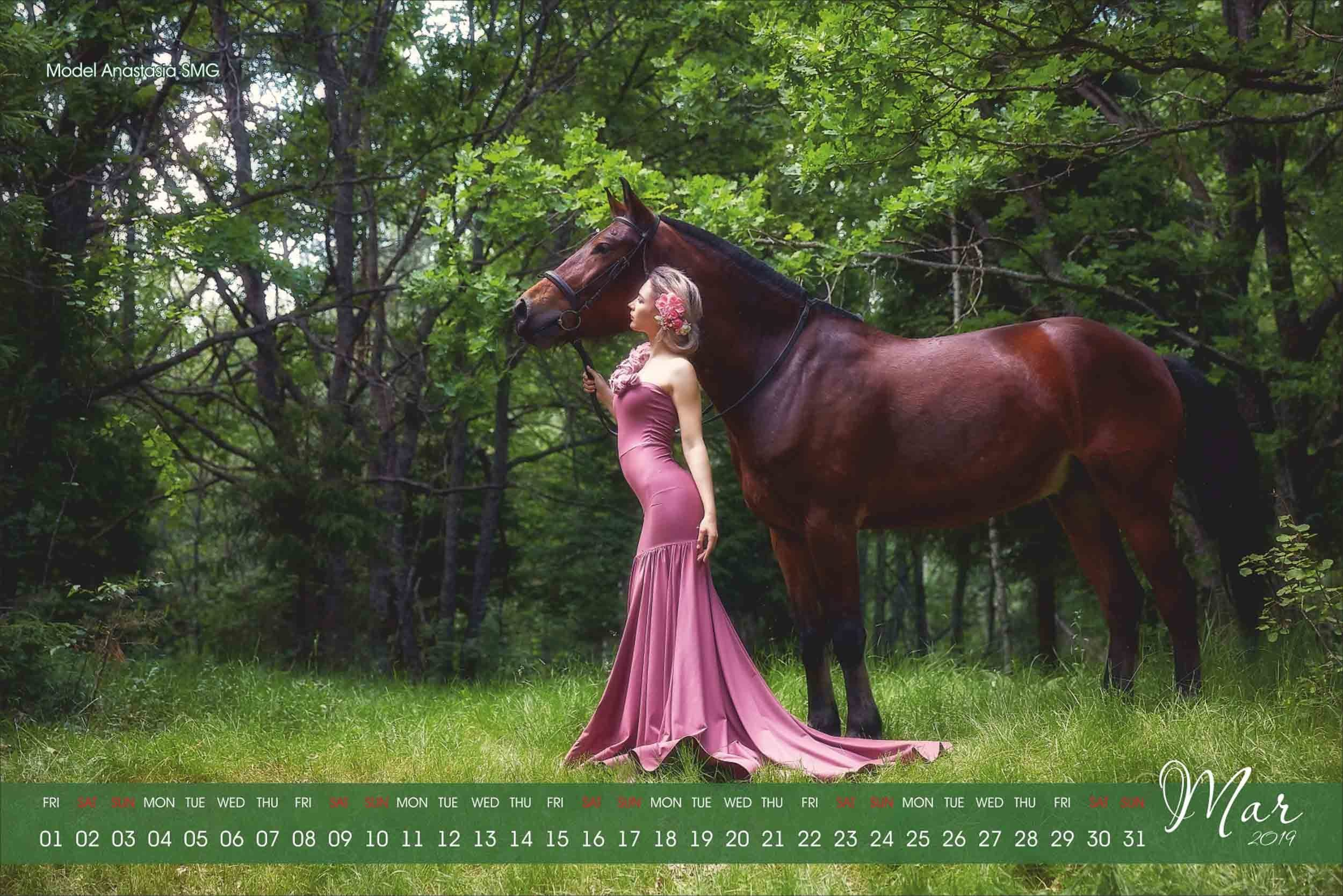 КАЛЕНДАРЬ "TOGETHER"  для КСК "ЭКВИТЕРРА" 2019. Photographer for business Mikhail Semenov. Aqua photo studio, photo school