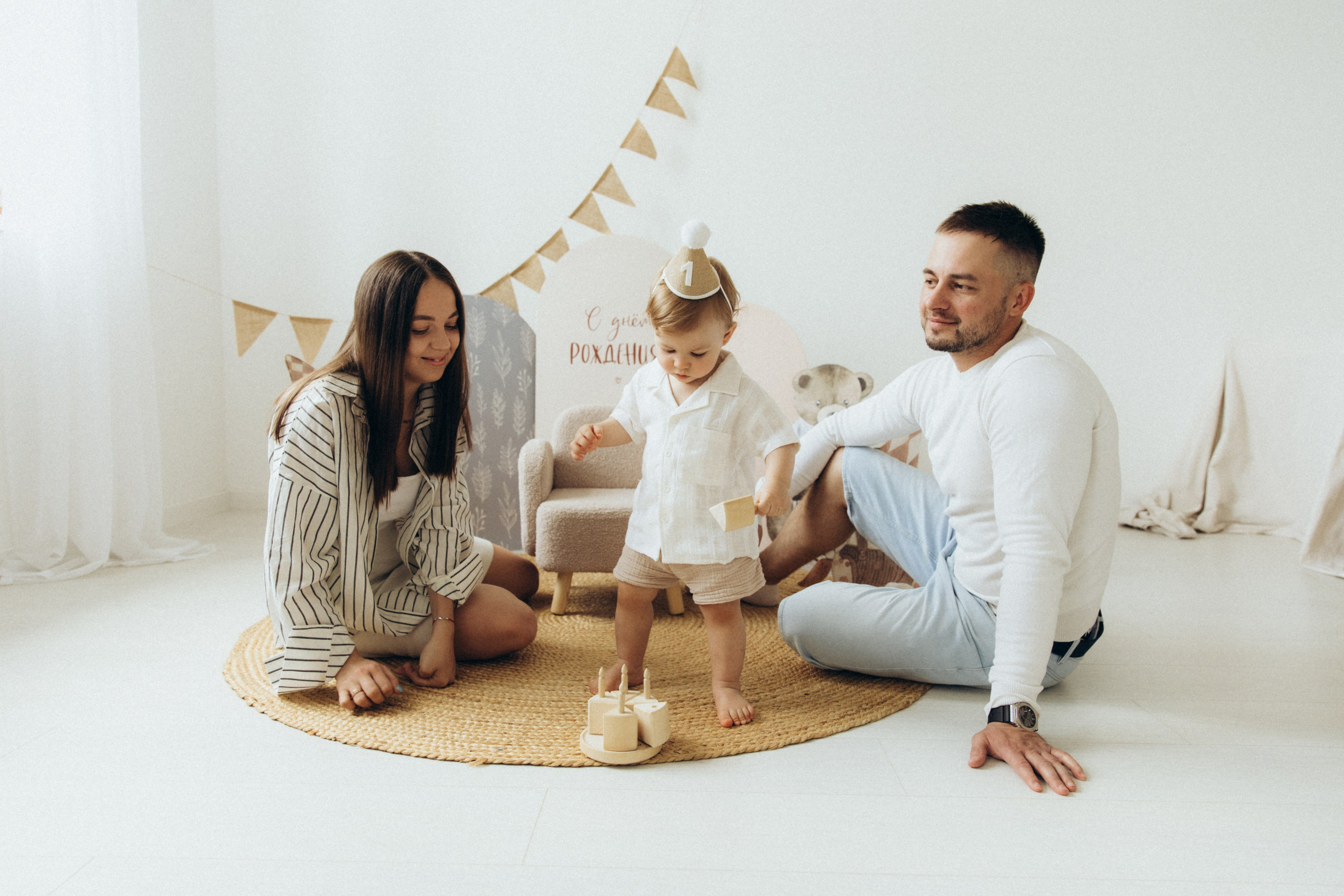 Годик в кругу семьи. Фотограф на крещение в Рязани. Семейный фотограф