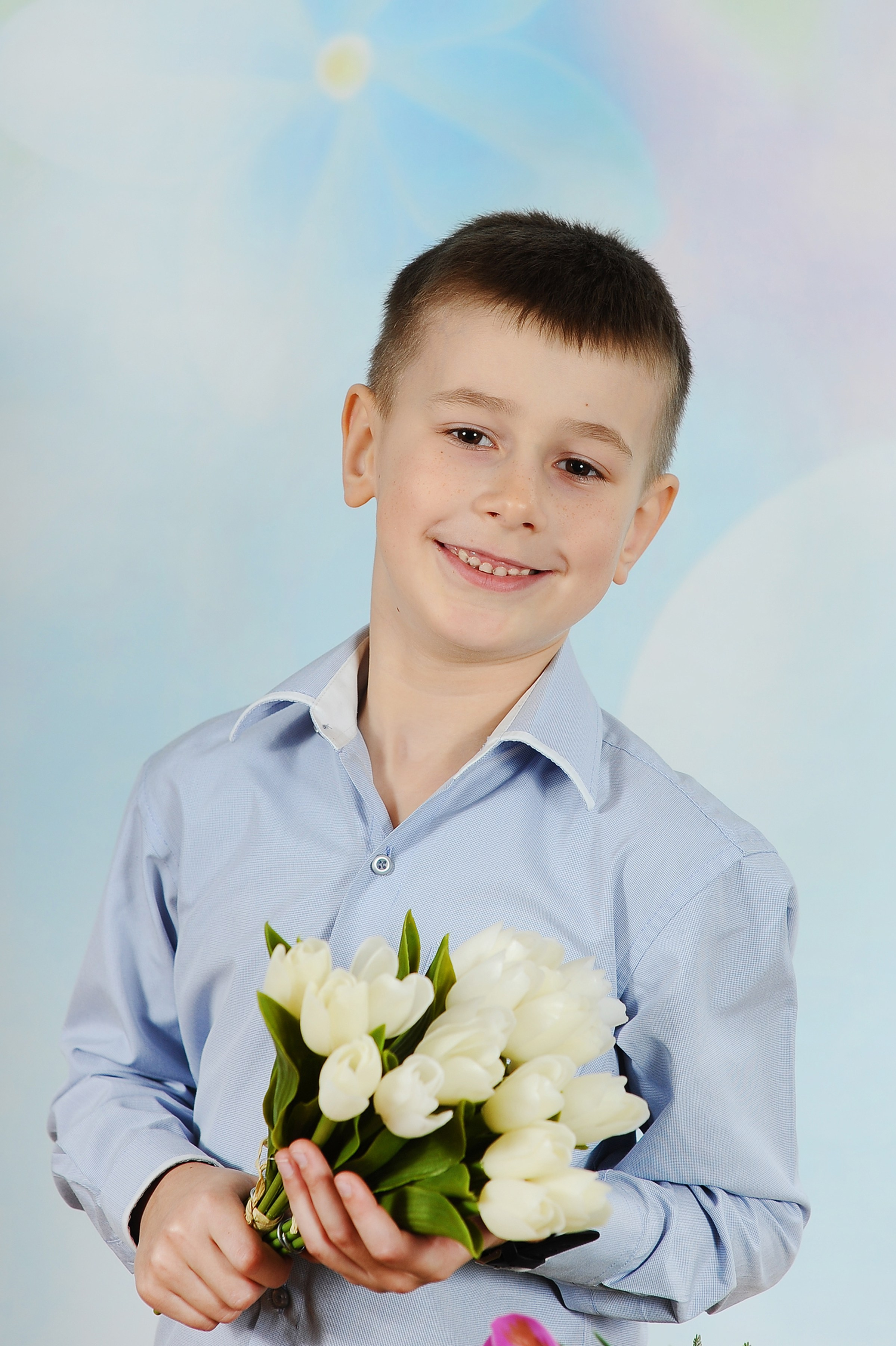 Весенние цветы 25. Детский портрет