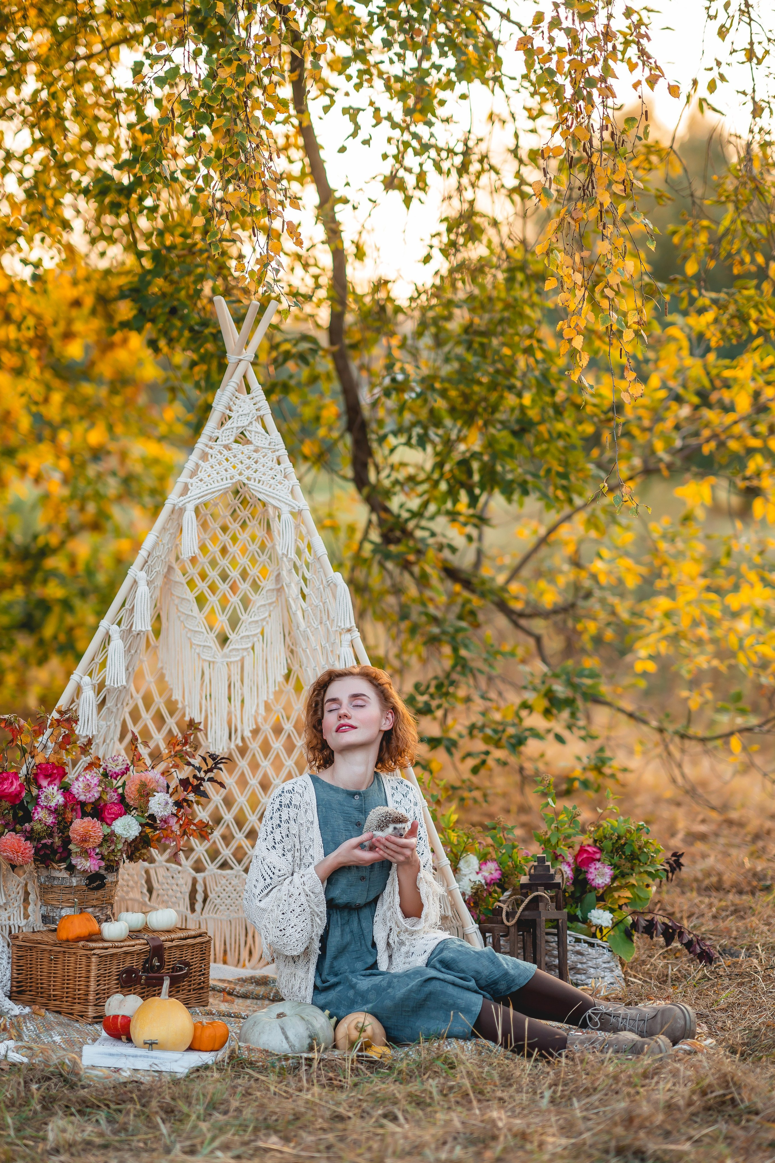 Осенние съемки на природе. Фотосессии в Москве. Анастасия Жукова