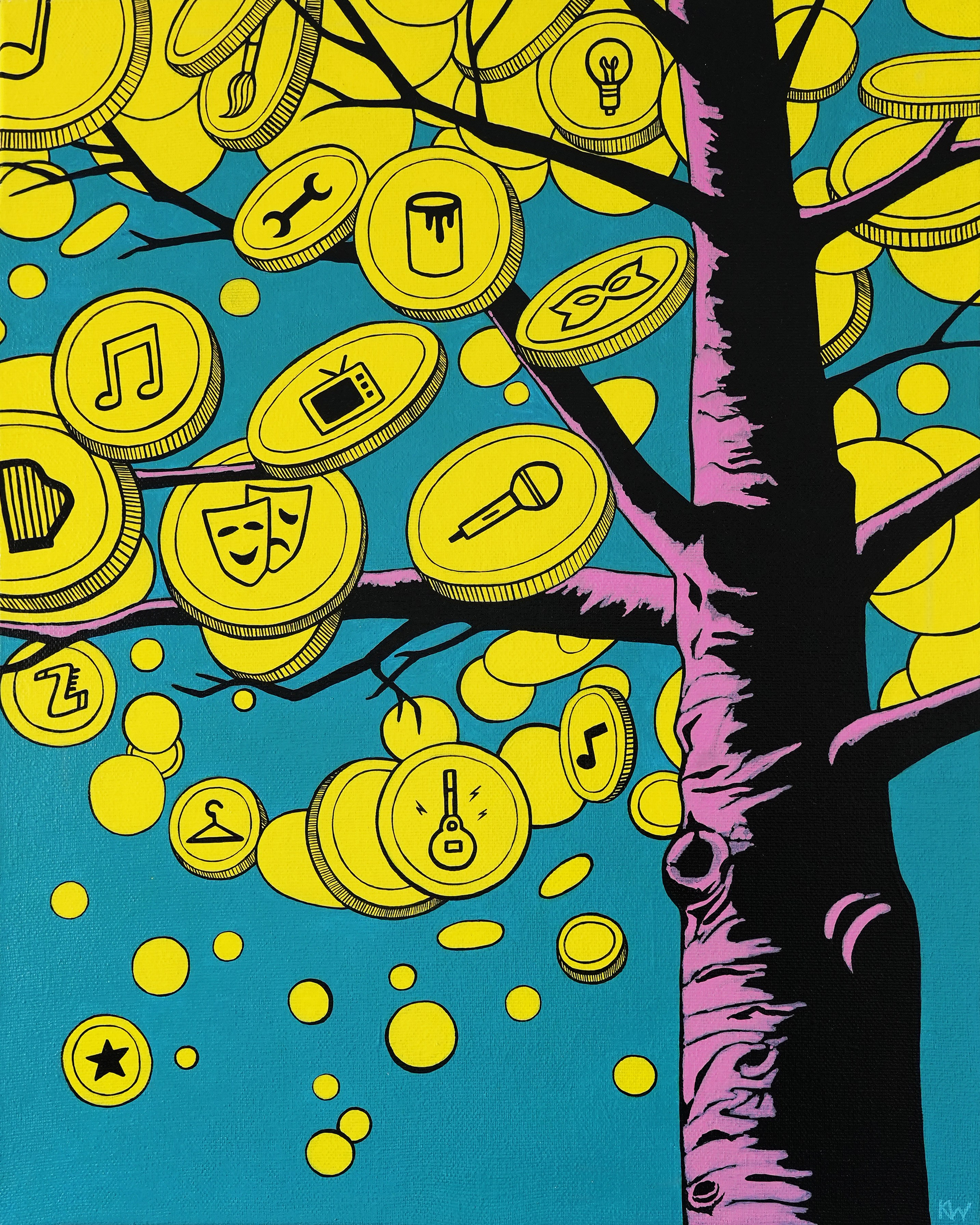 Серия авторских картин «Золото». Художник Katya Warped г. Чебоксары