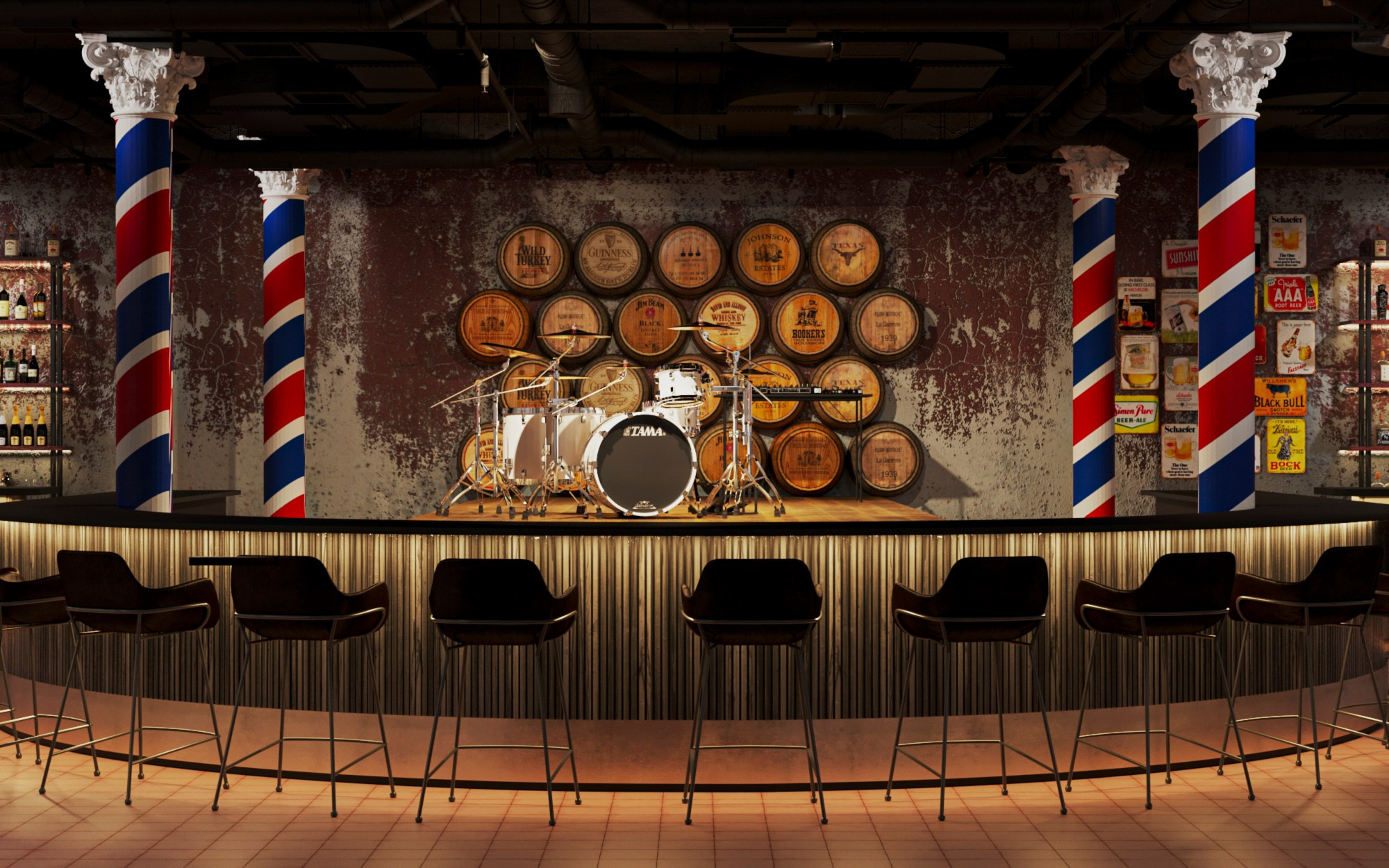 Пивной ресторан с Минске В-12. Студия интерьерного дизайна