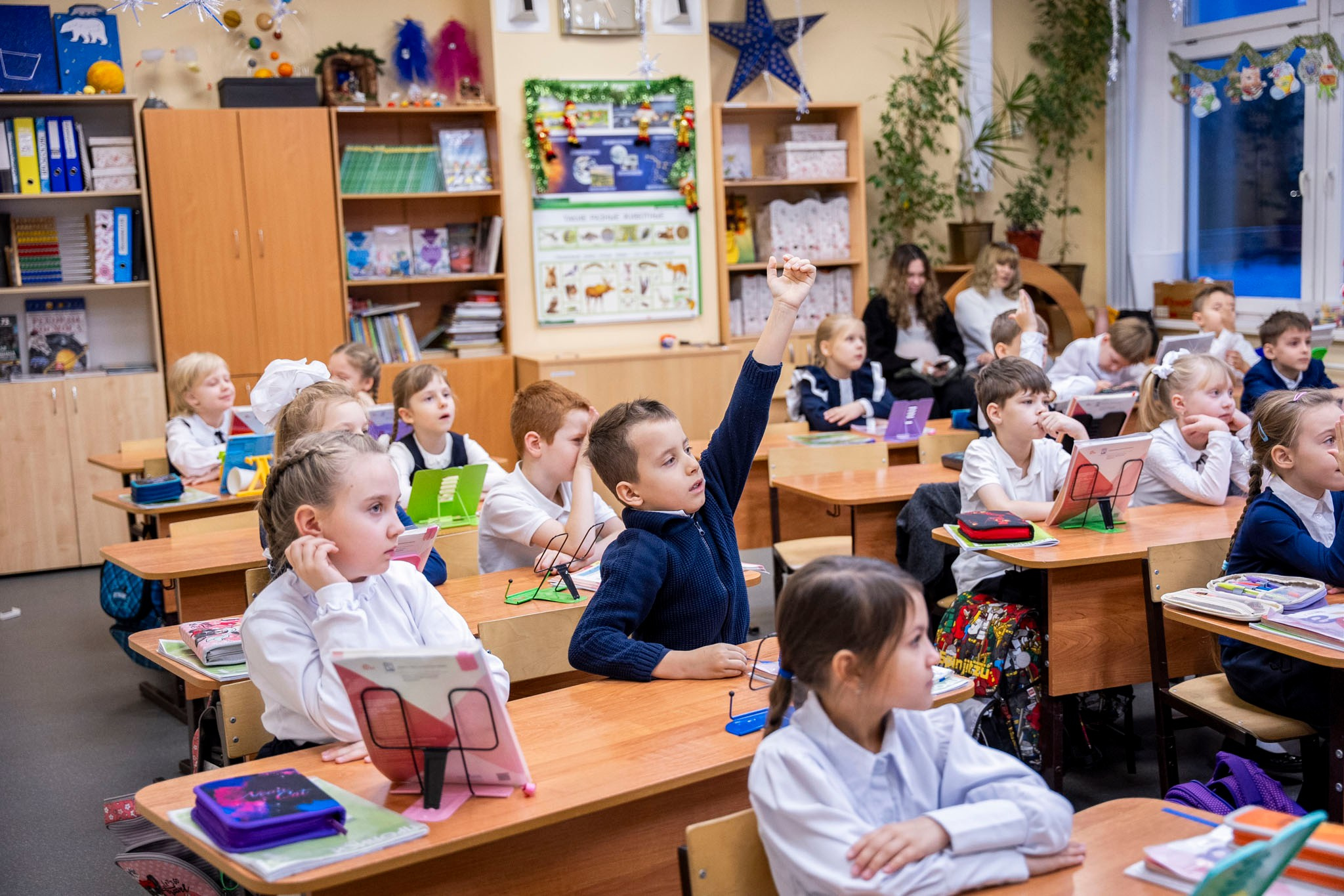 Открытый урок в 1 классе. Фотограф Юлия Попова