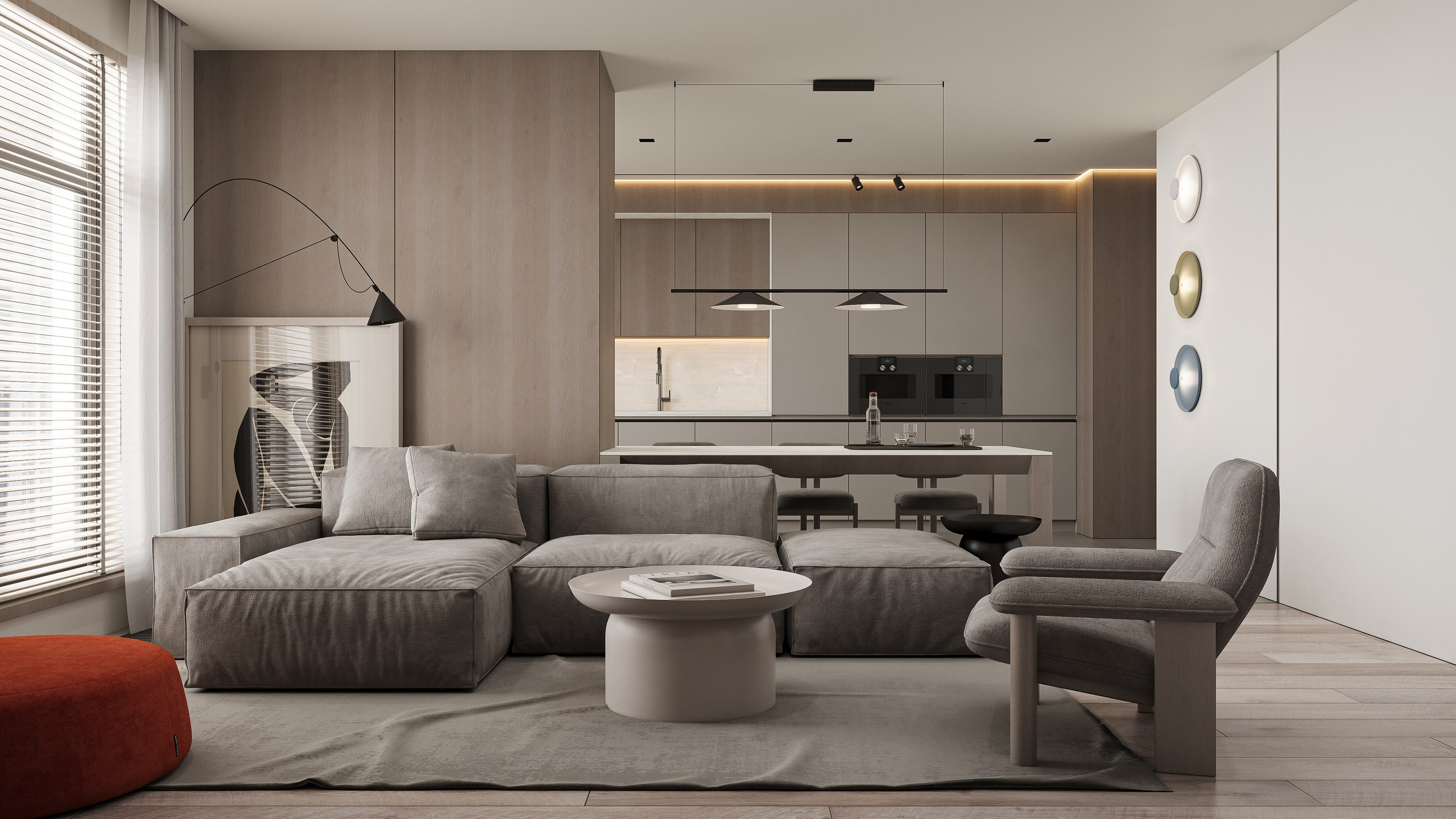 Квартира в Санкт-Петербурге, 2024. 3D визуализация интерьера и архитектурной среды