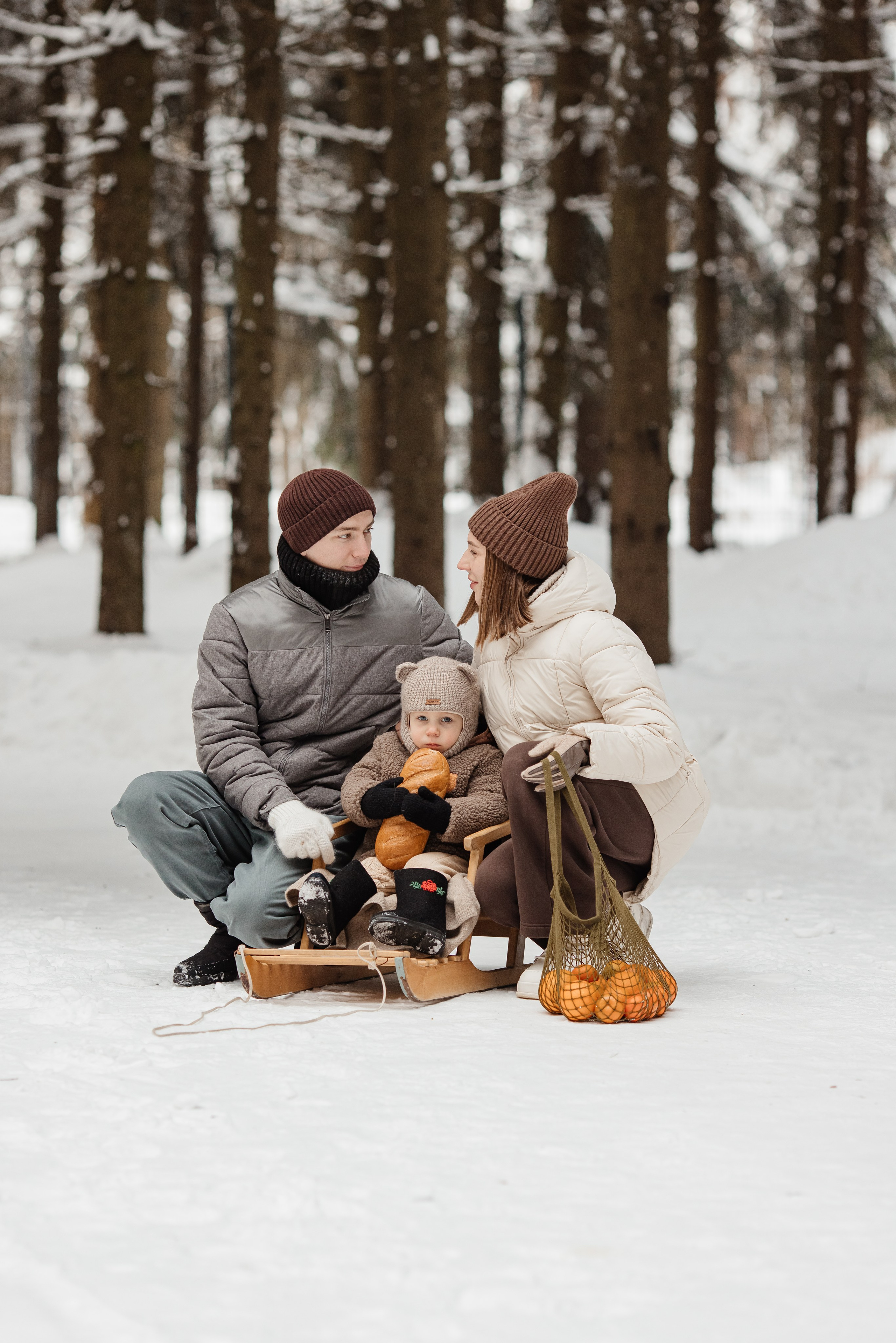 Зимние семейние фотосессии в лесу. Анна Блохина Фотограф Звенигород Одинцово Истра Красногорск Москва