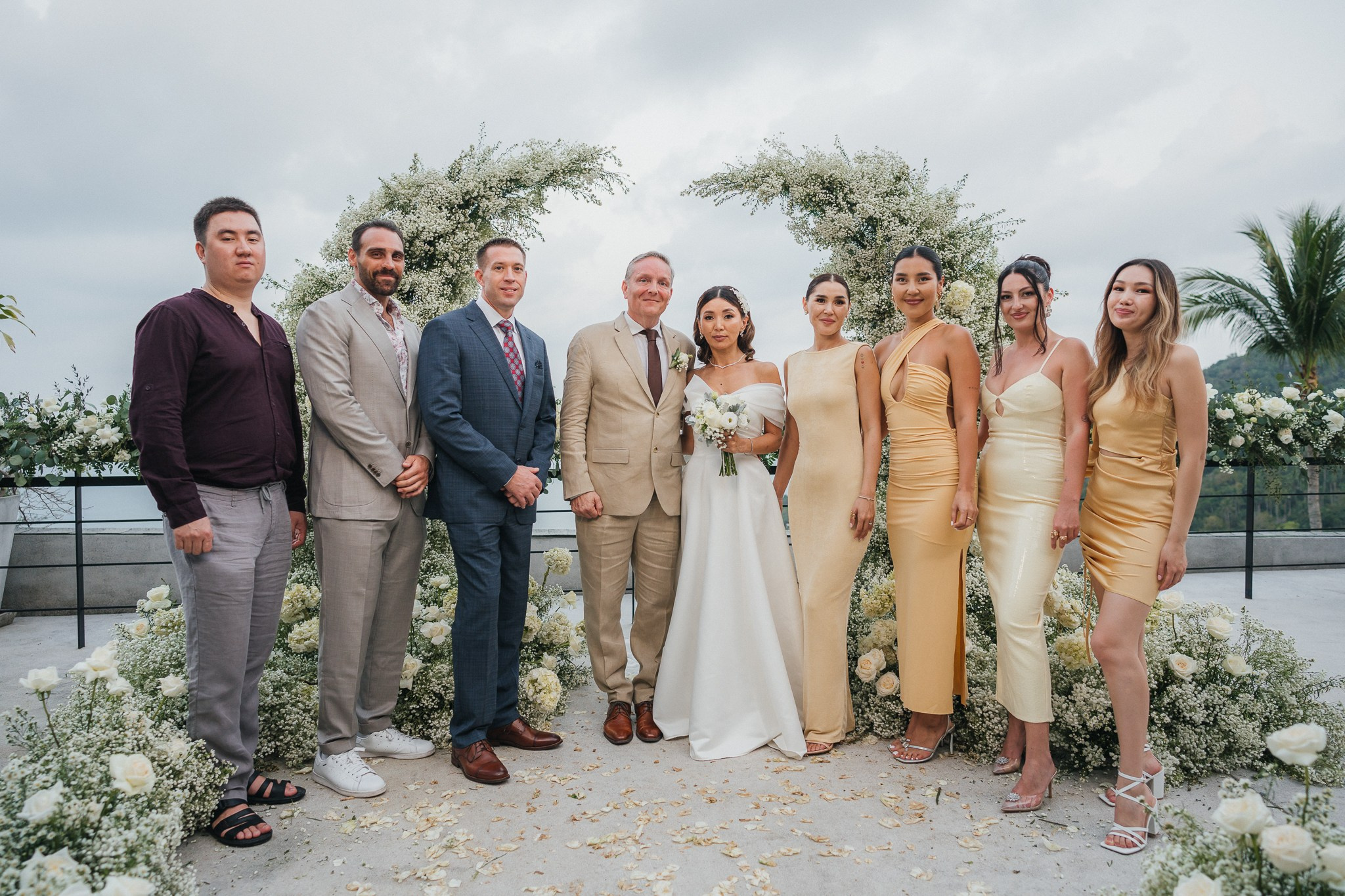 Luxury tropical wedding decoration at a private villa in Koh Samui
