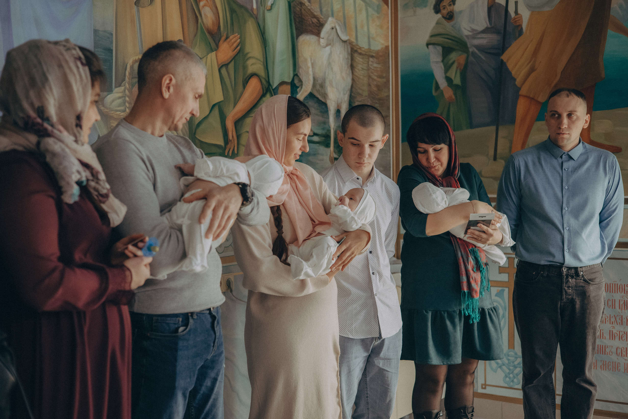 Крещение Ксюши, Миши и Маши. Семейный фотограф в Москве Любовь Переседова