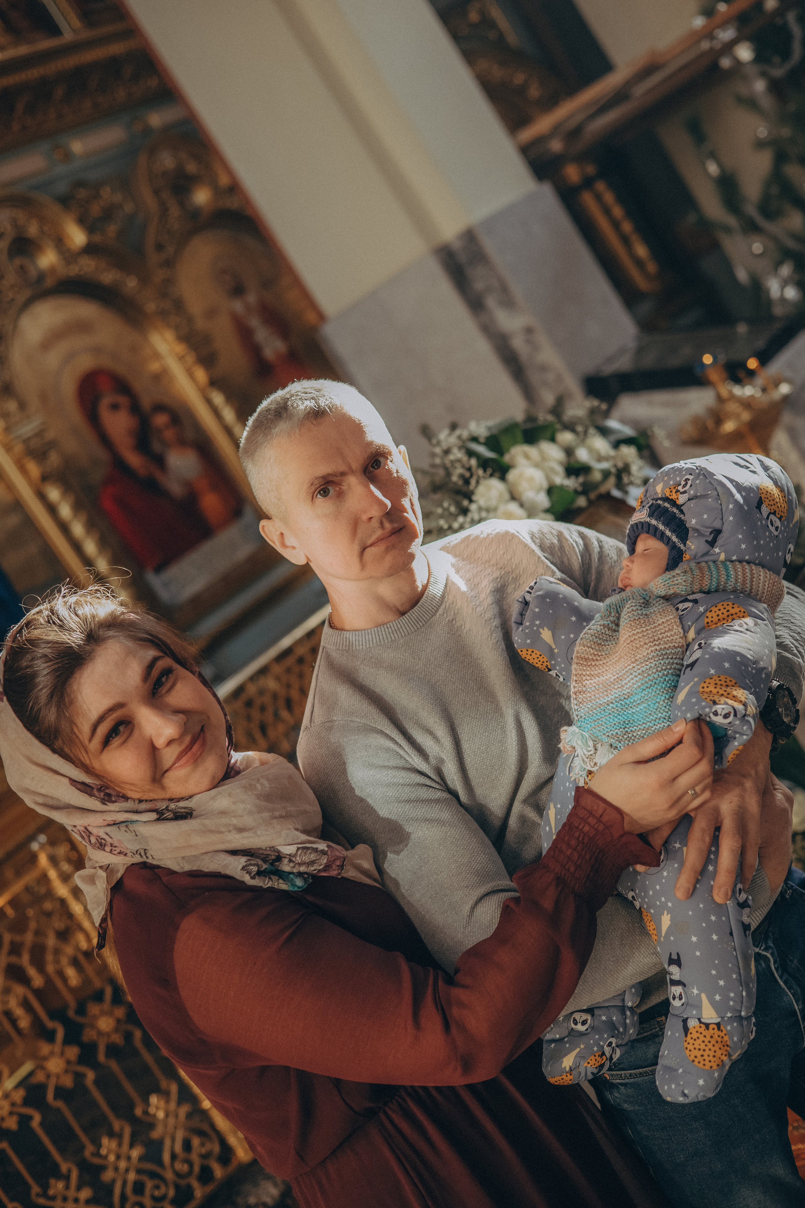 Крещение Ксюши, Миши и Маши. Семейный фотограф в Москве Любовь Переседова