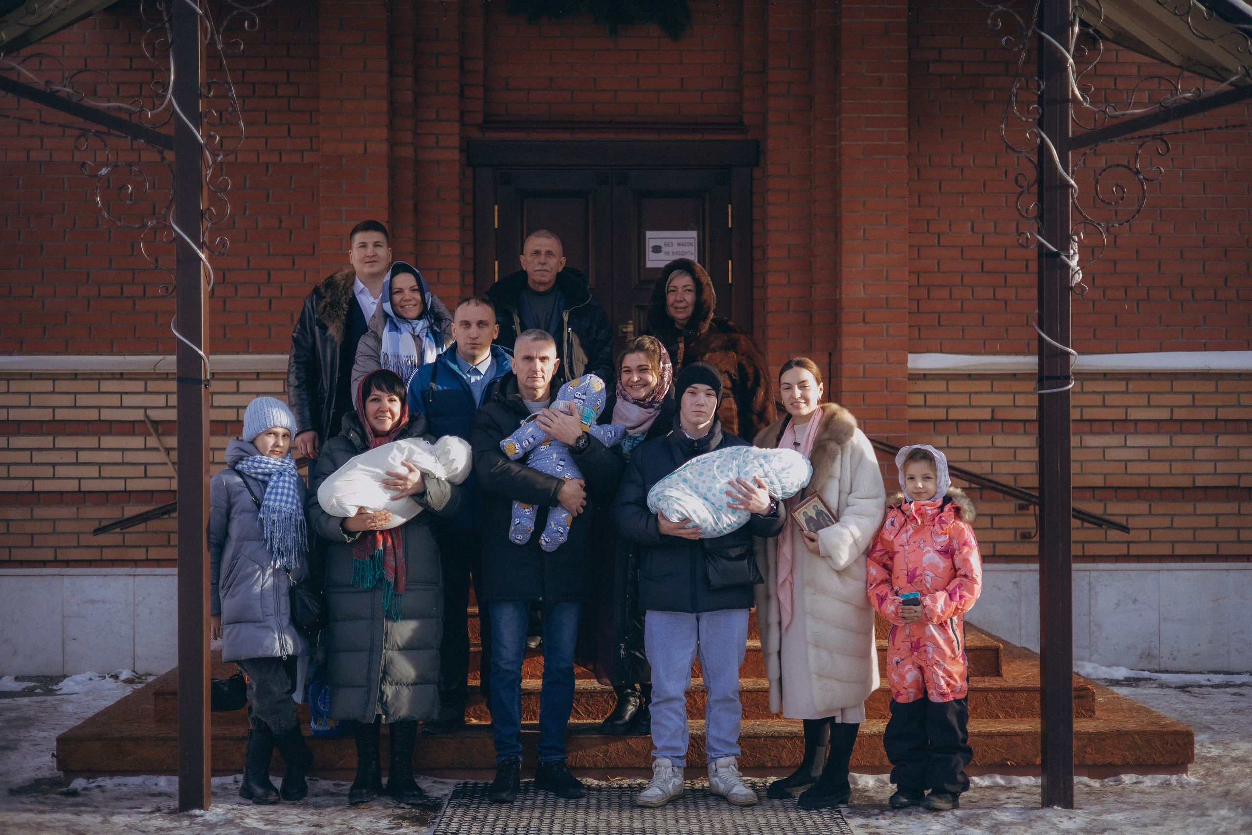 Крещение Ксюши, Миши и Маши. Семейный фотограф в Москве Любовь Переседова