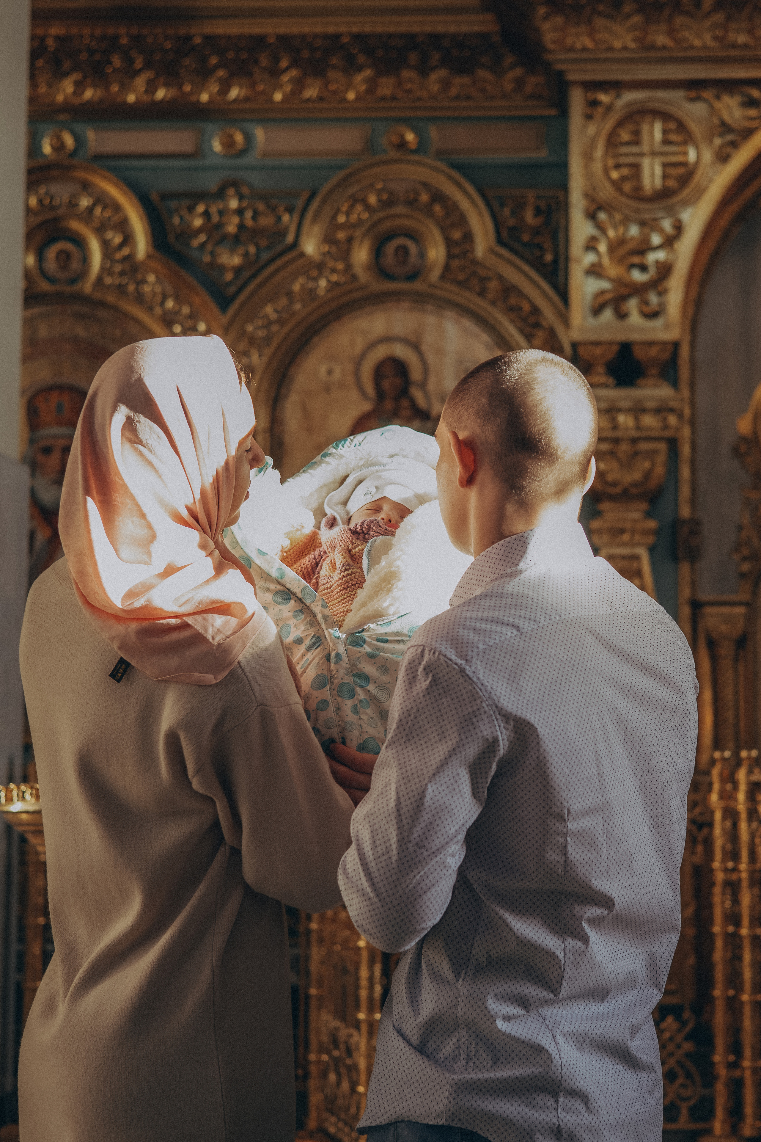 Крещение Ксюши, Миши и Маши. Семейный фотограф в Москве Любовь Переседова