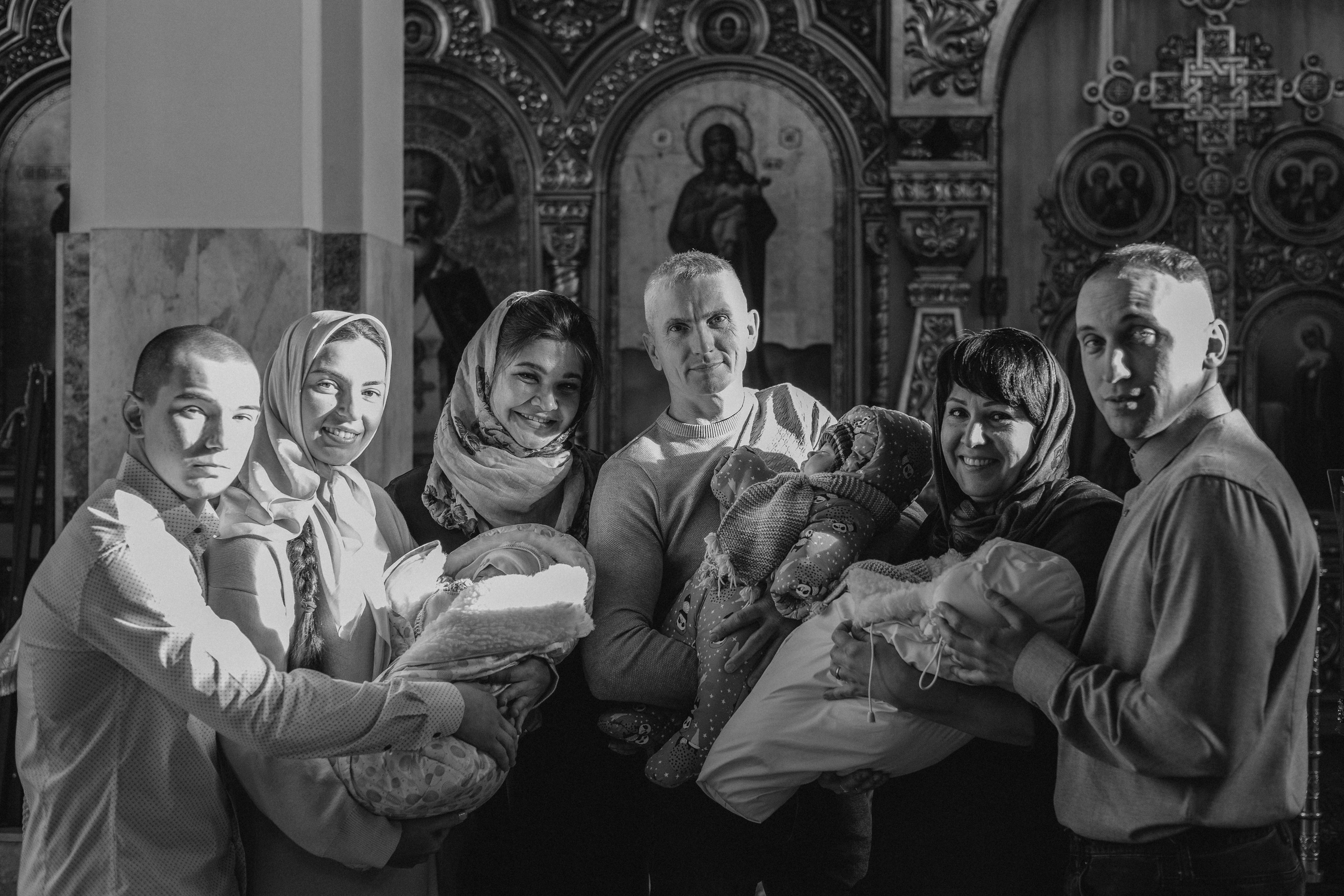 Крещение Ксюши, Миши и Маши. Семейный фотограф в Москве Любовь Переседова