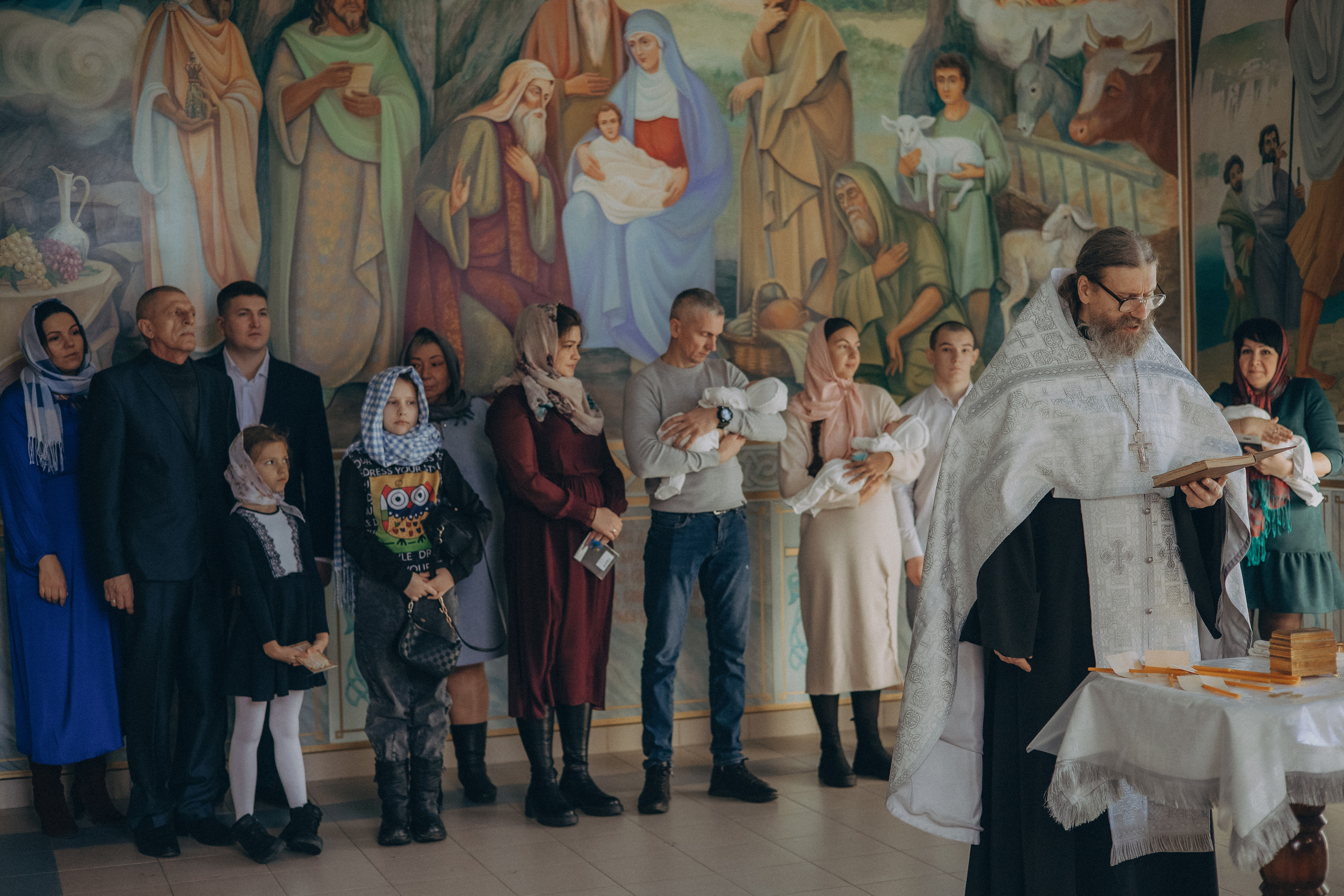 Крещение Ксюши, Миши и Маши. Семейный фотограф в Москве Любовь Переседова