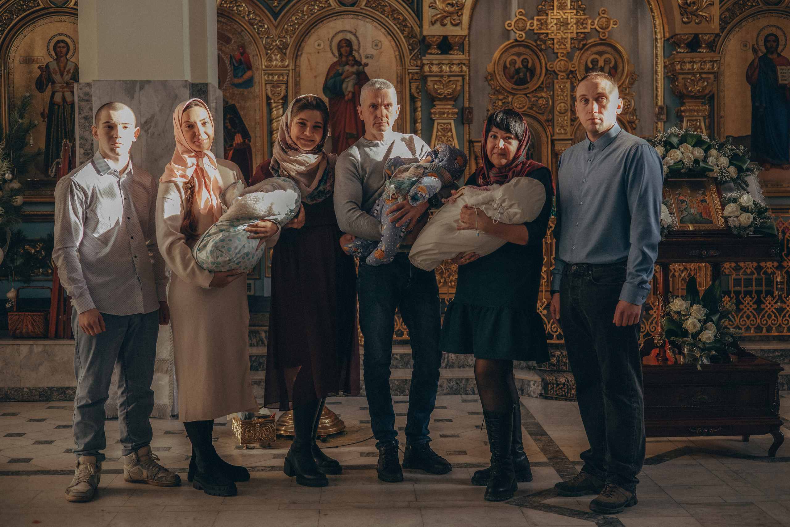 Крещение Ксюши, Миши и Маши. Семейный фотограф в Москве Любовь Переседова