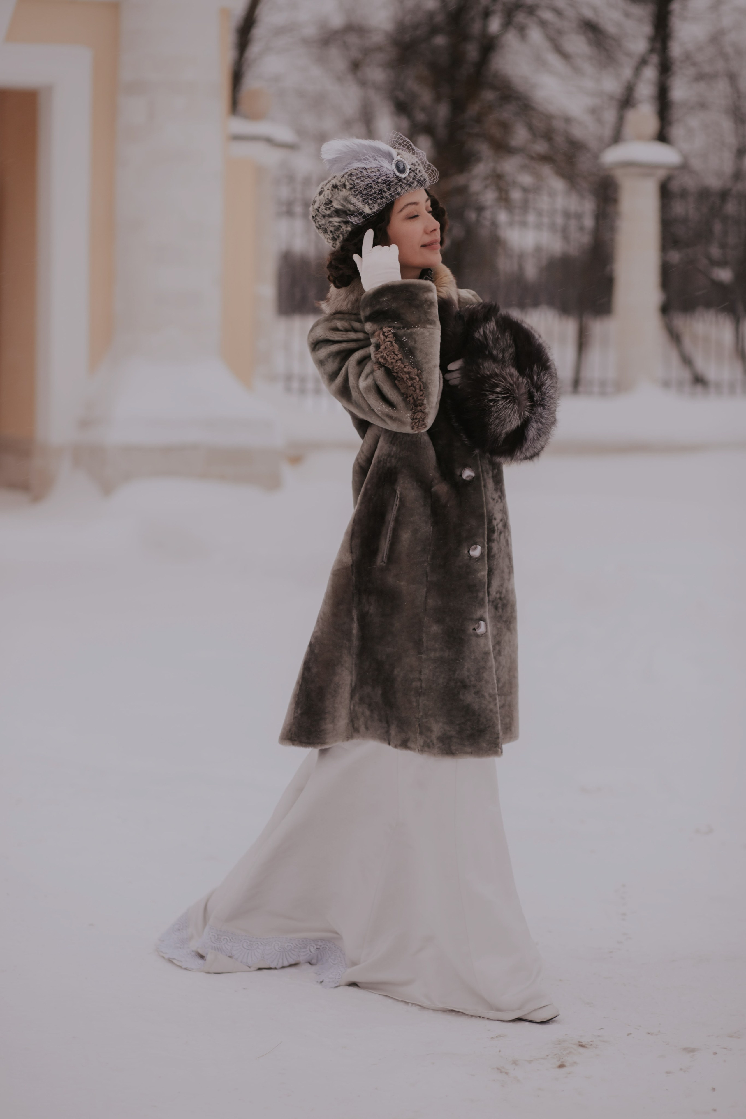 Зима в стиле модерн. Художественная винтажная фотография