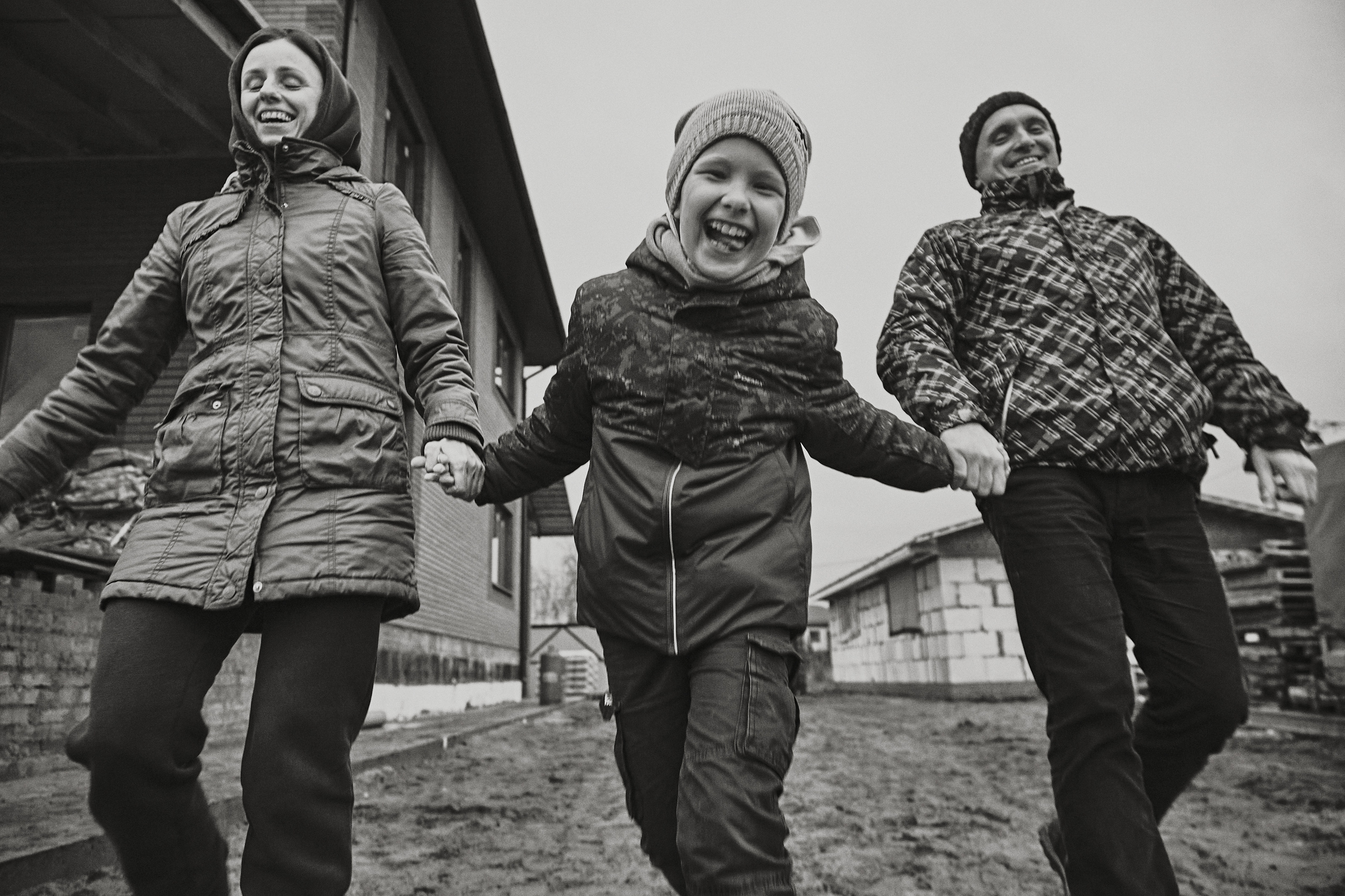 съемка для семьи на улице