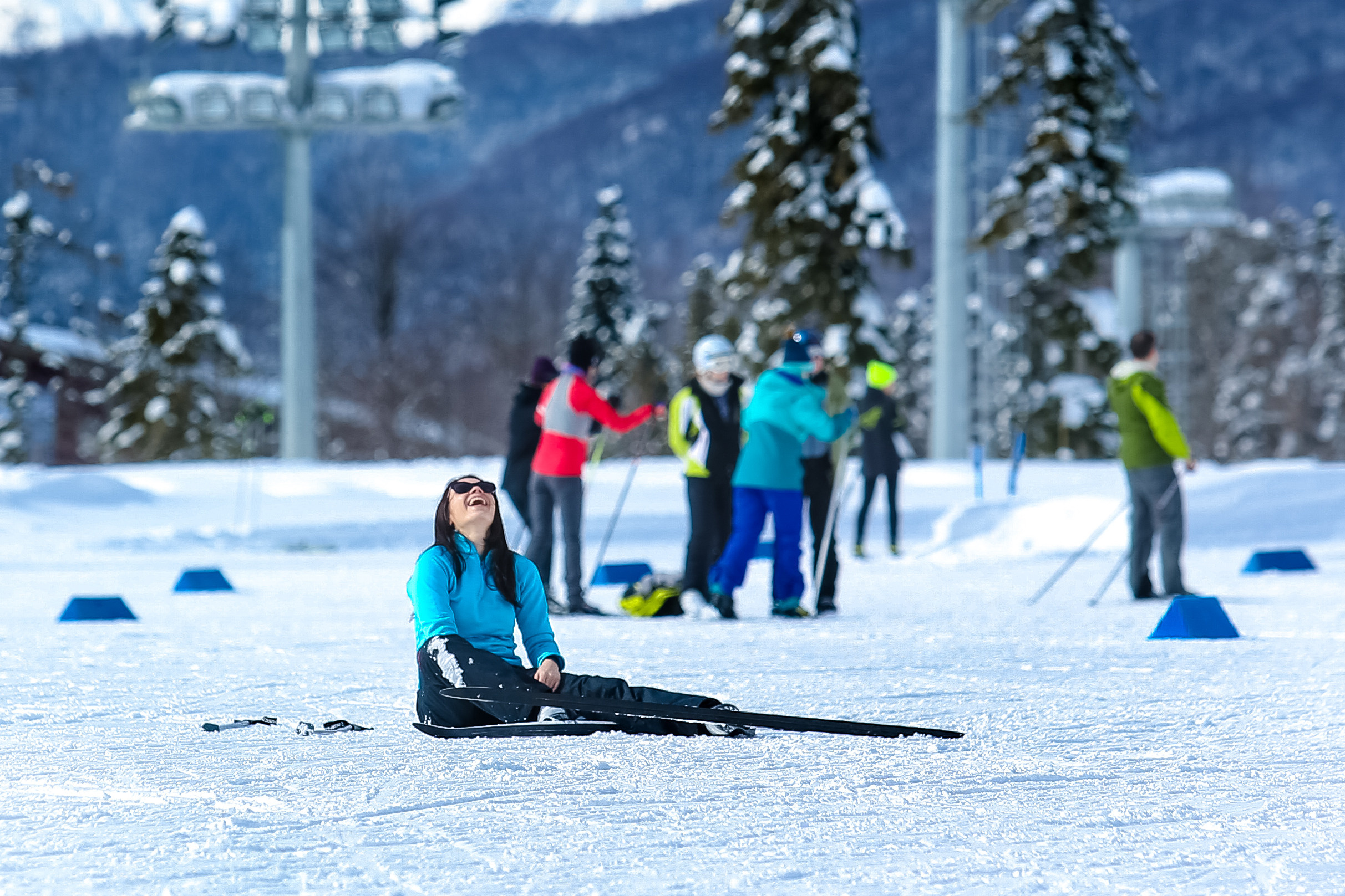 Мастер-класс по лыжам с Алексеем Барышниковым. Репортажный и семейный фотограф Ухова Наталья в Москве