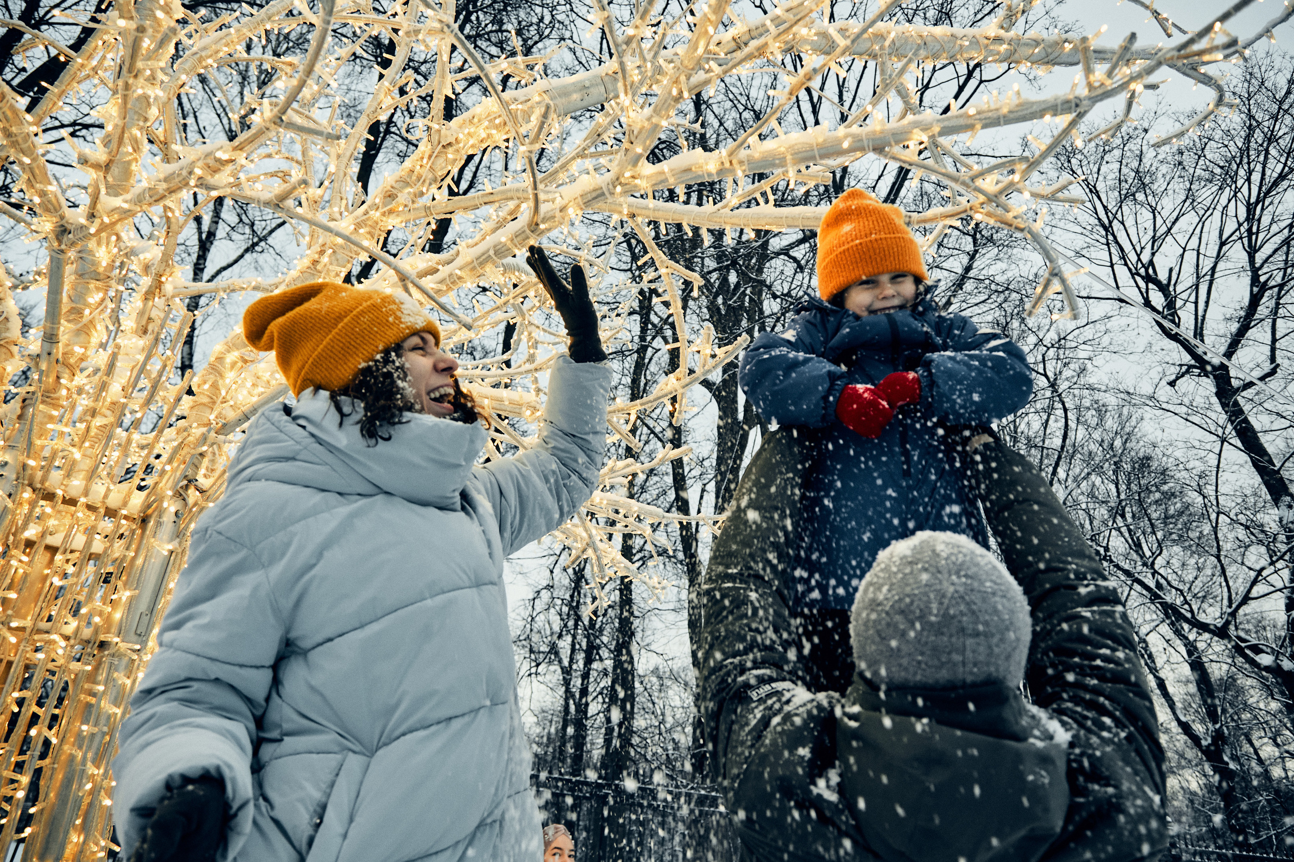 фотосессия для семьи зимой на улице