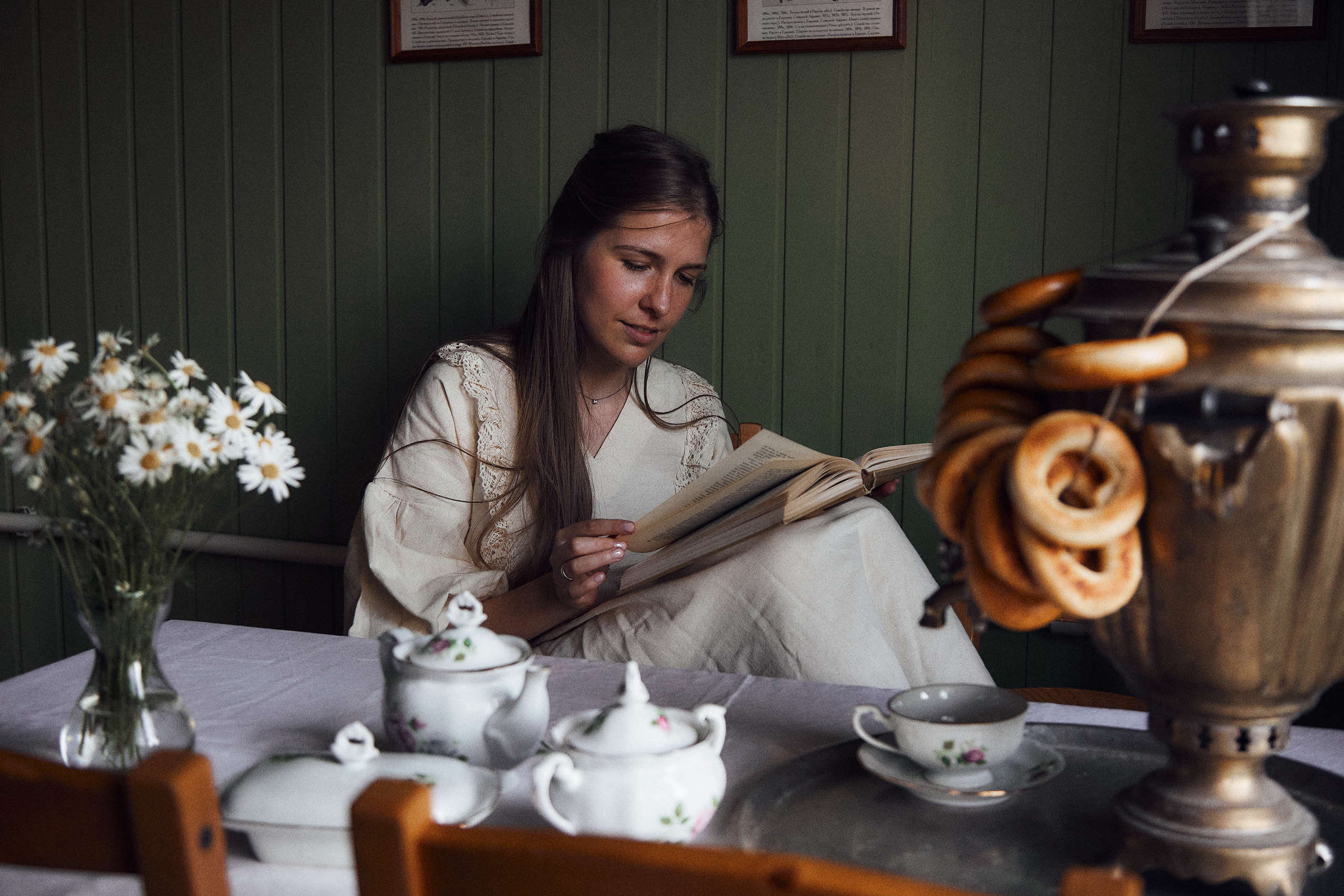 летняя фотосессия в дачном стиле