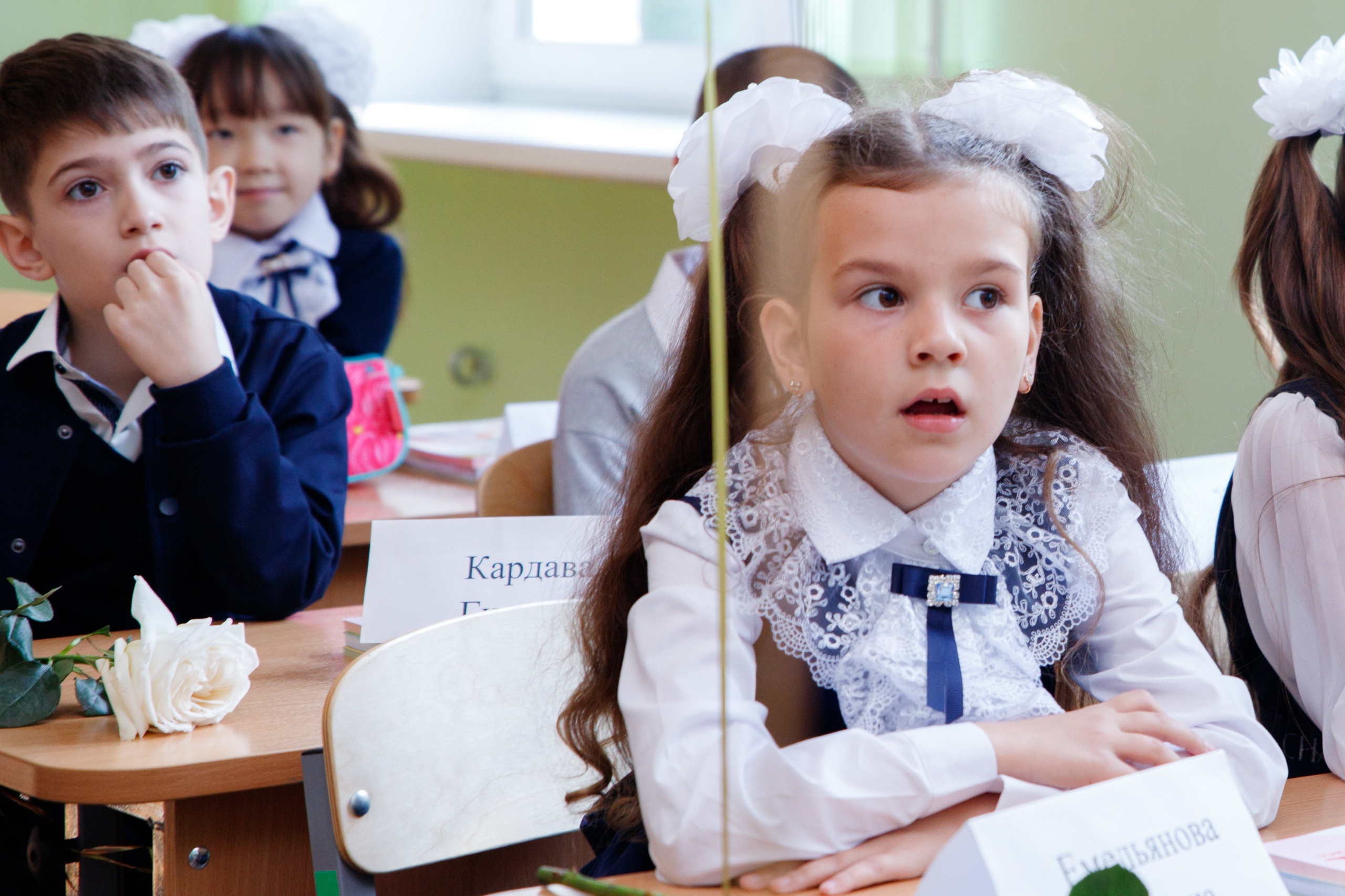 Репортажная съемка первого сентября для первоклассников. Семейный и школьный фотограф в Москве Анна Ткач