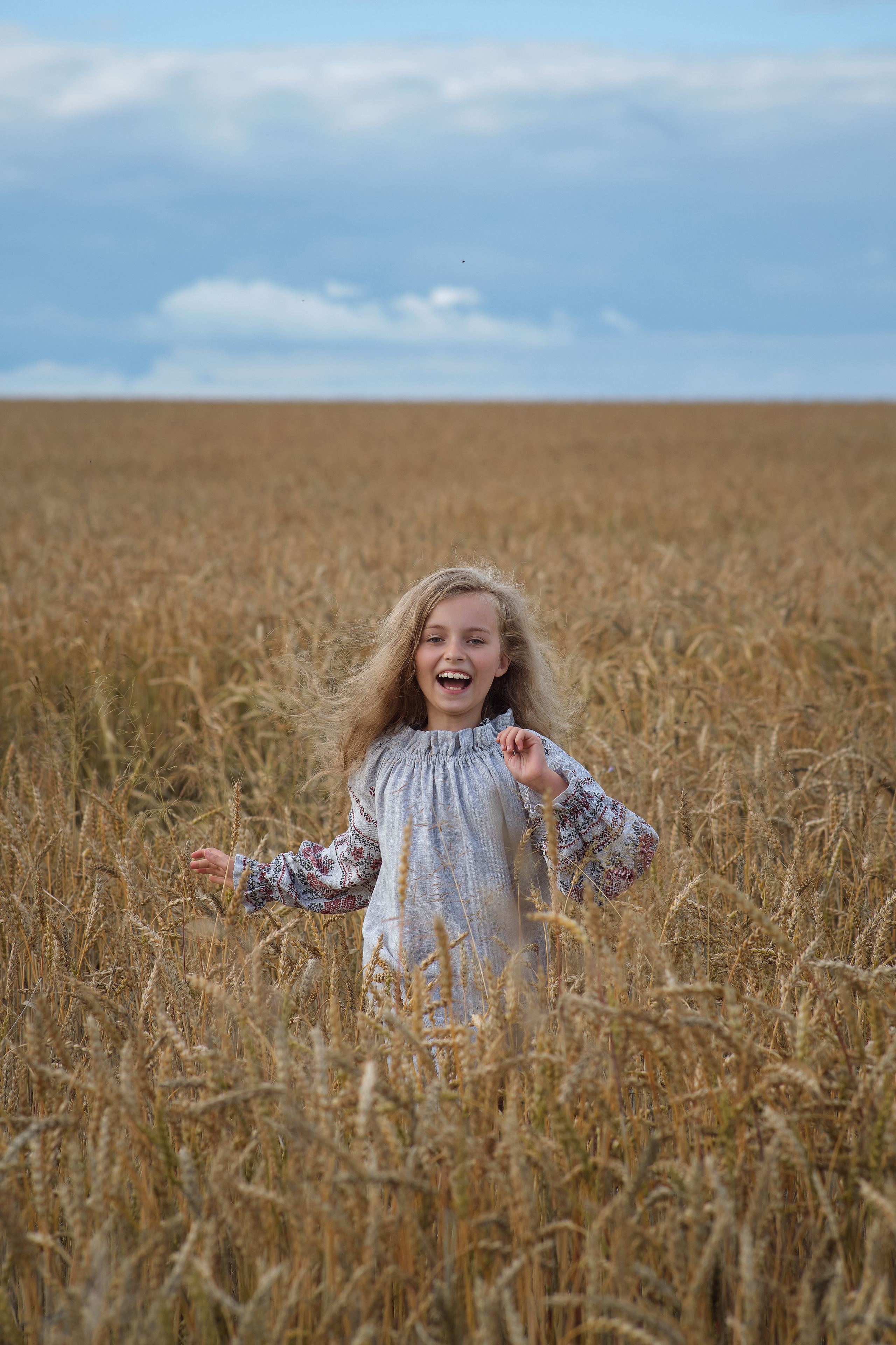 Настя и дочки, лето в деревне