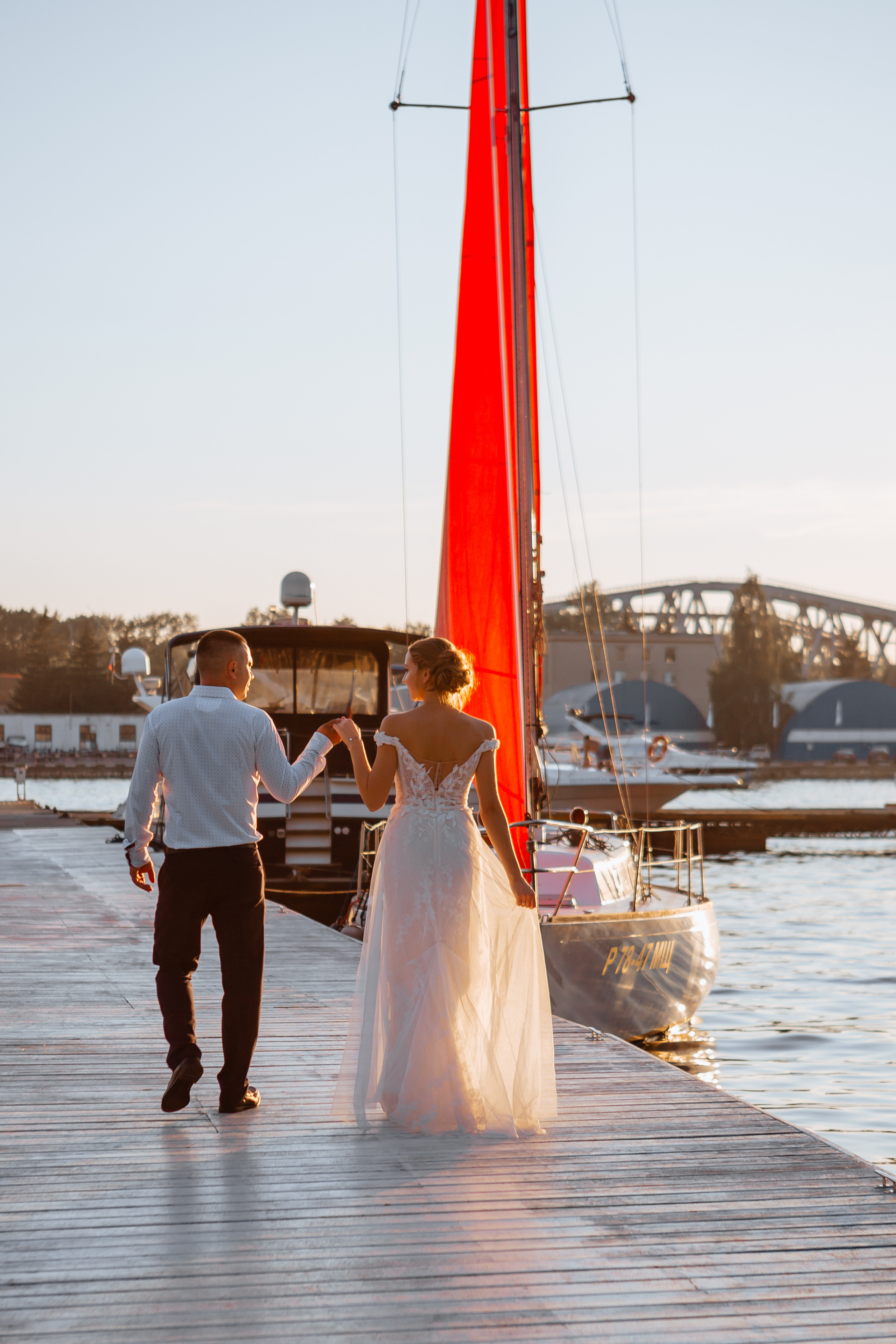 Свадебная фотосъемка у яхты