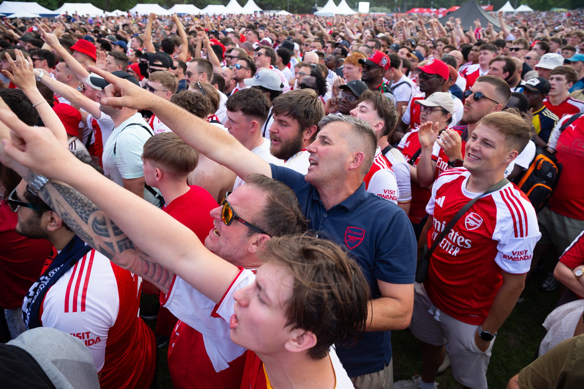 UEFA Champions League Final. Arsenal vs PSG. Budapest 2026. Arsenal Fan Zone. Photographer in Budapest  — Yura Knyazev