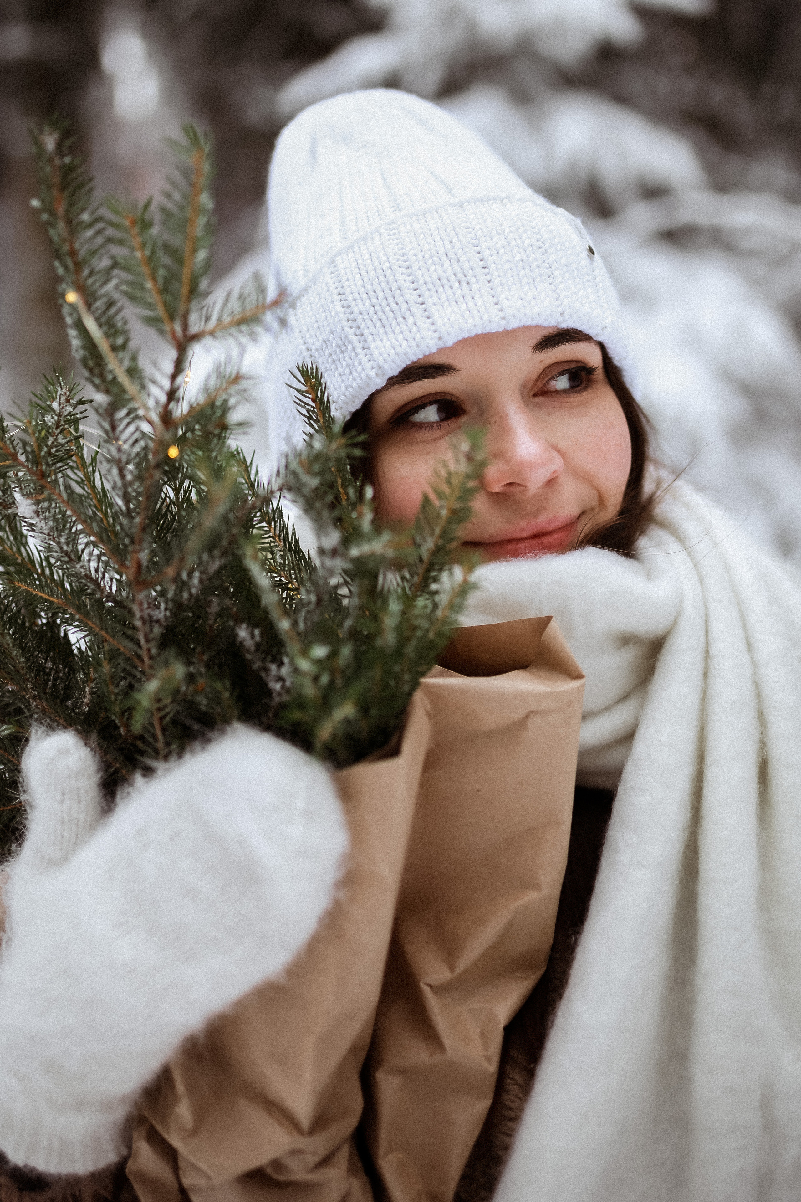 Полина. Съёмка в зимнем лесу. Фотограф НОГИНСК, Москва, Анастасия Белая