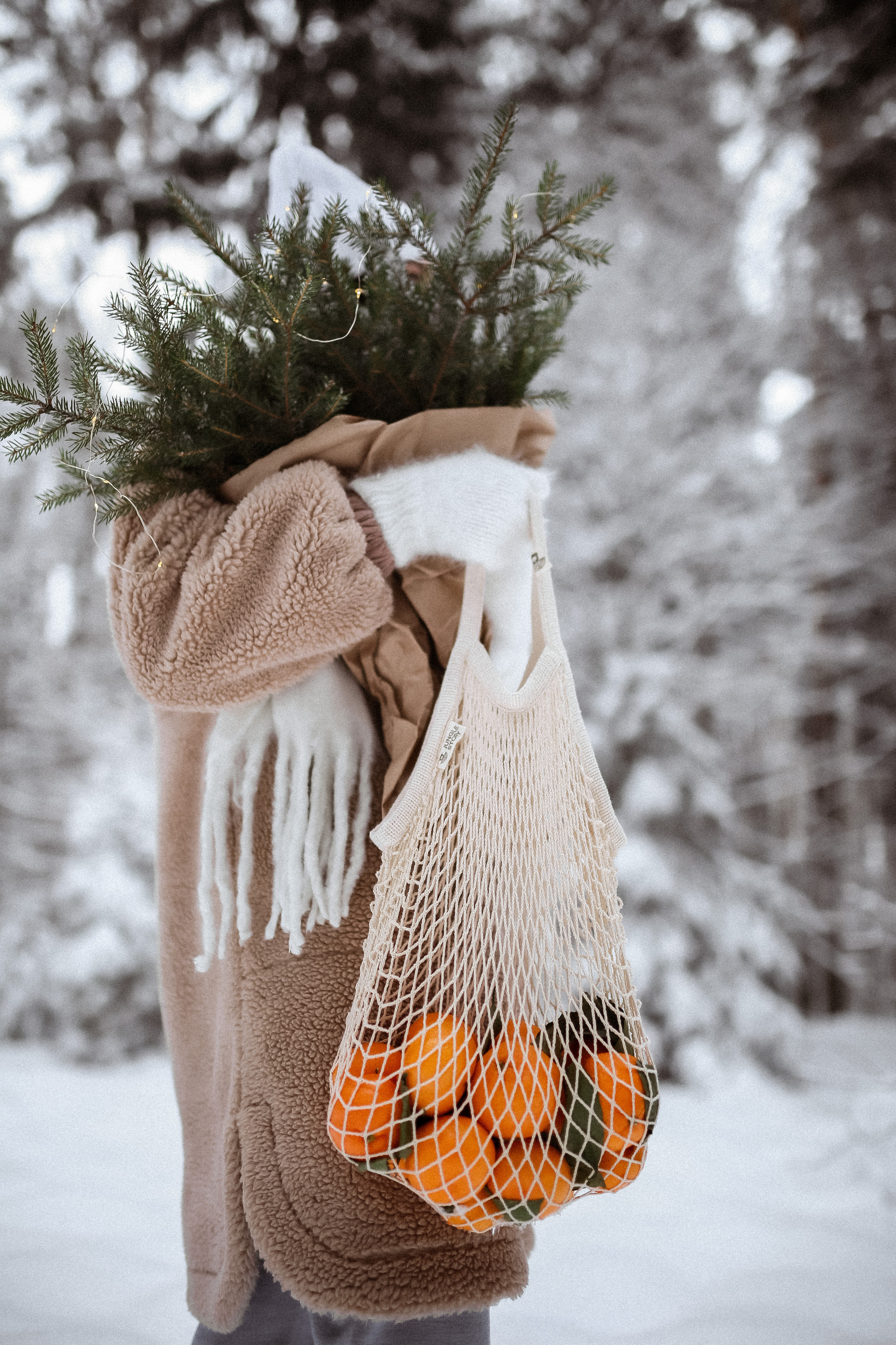 Полина. Съёмка в зимнем лесу. Фотограф НОГИНСК, Москва, Анастасия Белая