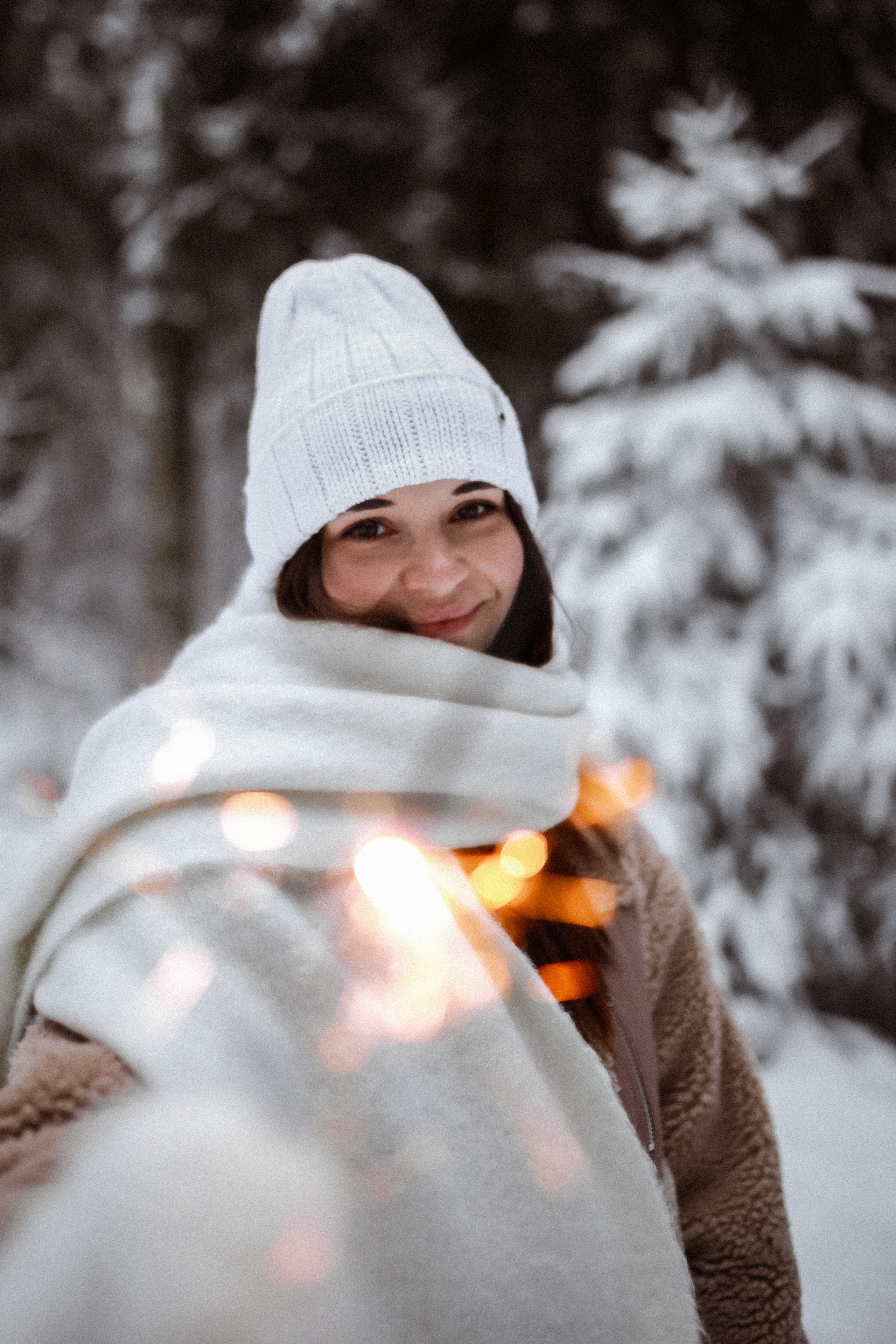 Полина. Съёмка в зимнем лесу. Фотограф НОГИНСК, Москва, Анастасия Белая