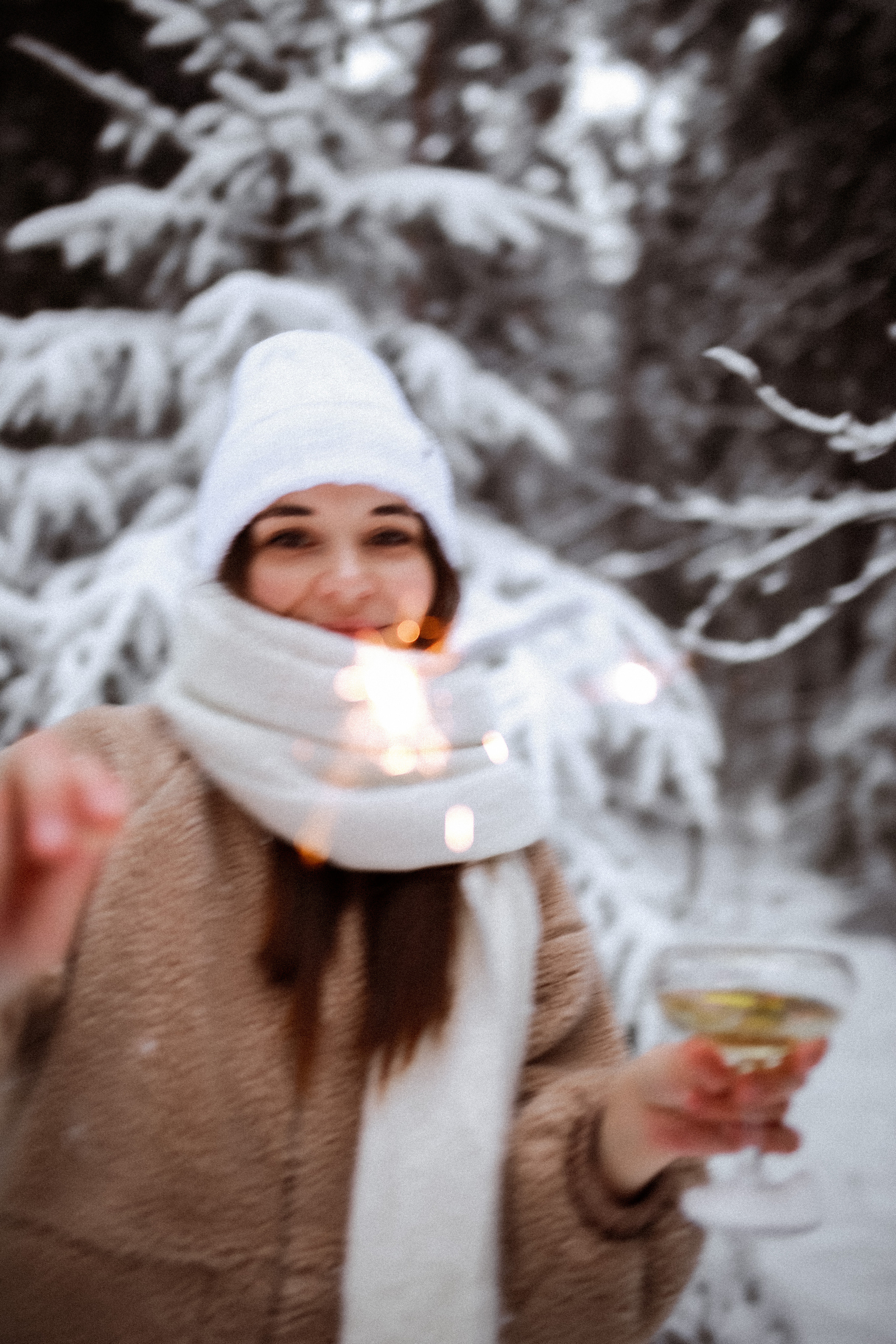 Полина. Съёмка в зимнем лесу. Фотограф НОГИНСК, Москва, Анастасия Белая