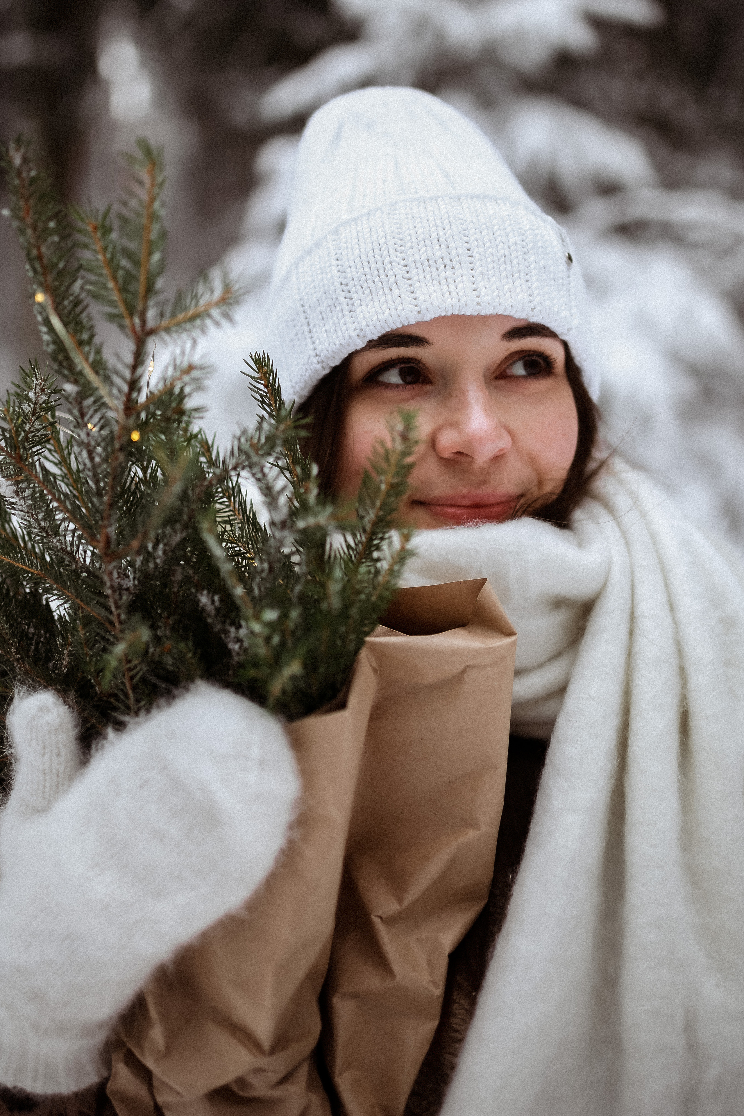 Полина. Съёмка в зимнем лесу. Фотограф НОГИНСК, Москва, Анастасия Белая