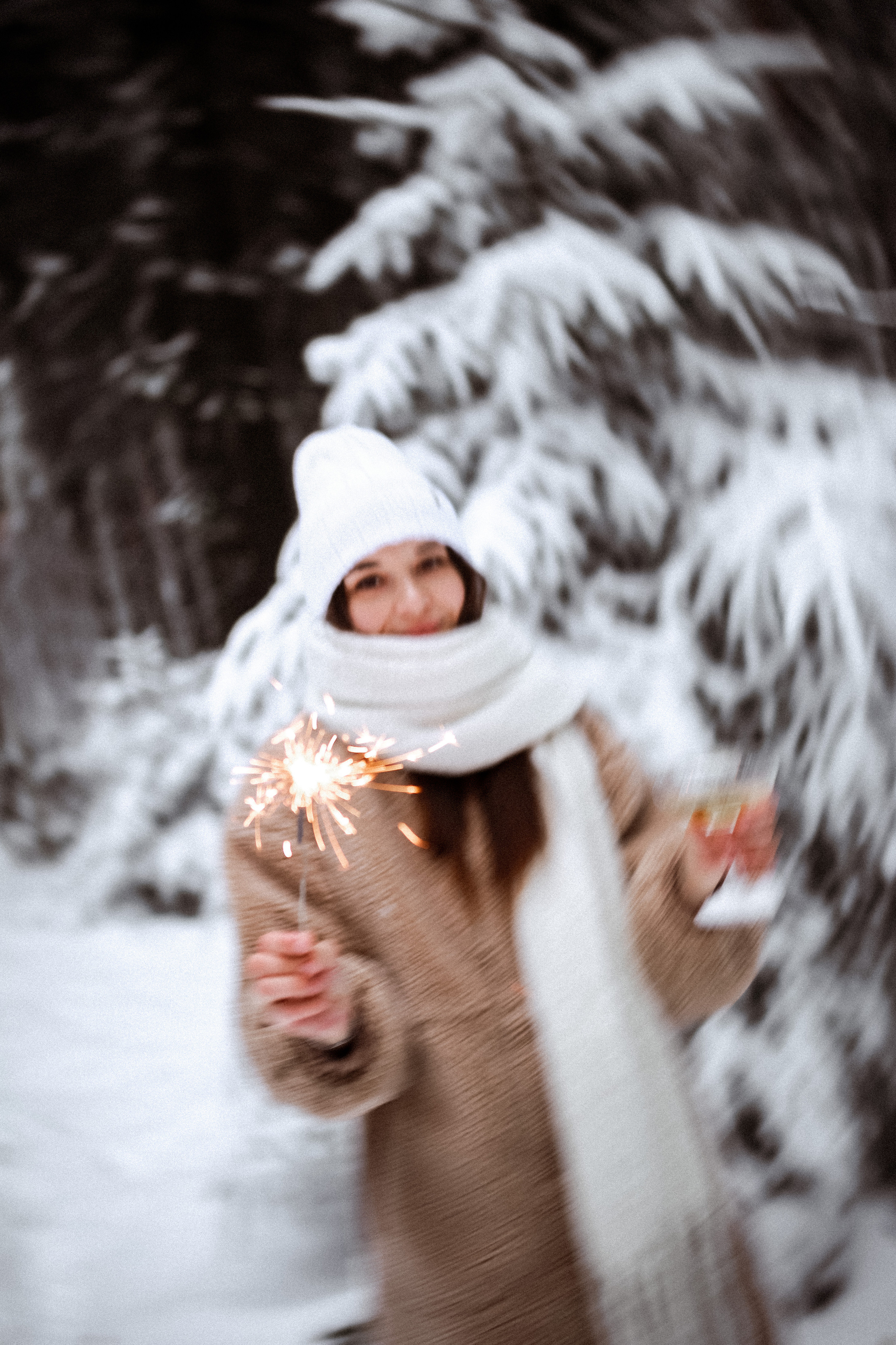 Полина. Съёмка в зимнем лесу. Фотограф НОГИНСК, Москва, Анастасия Белая