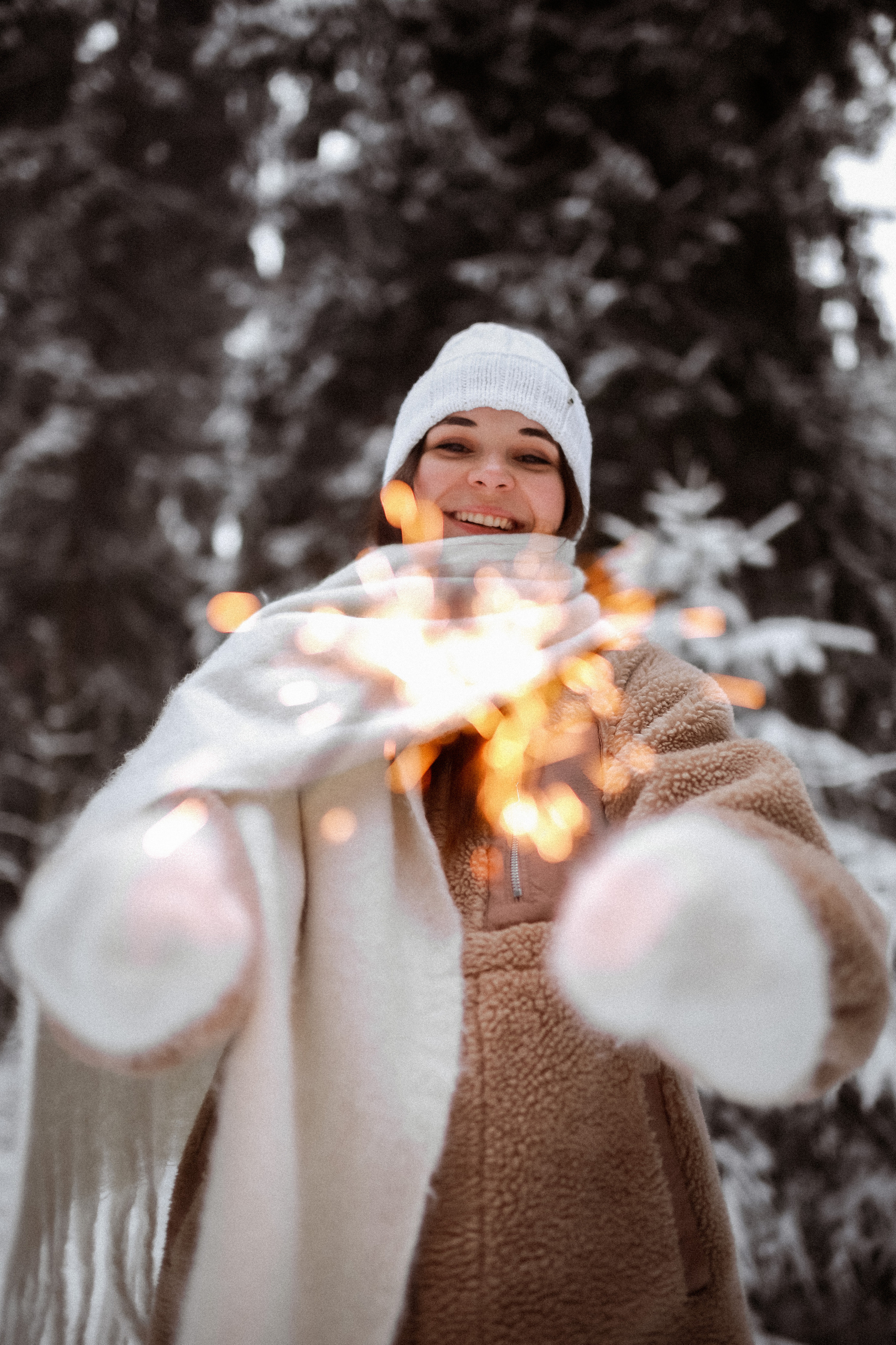 Полина. Съёмка в зимнем лесу. Фотограф НОГИНСК, Москва, Анастасия Белая