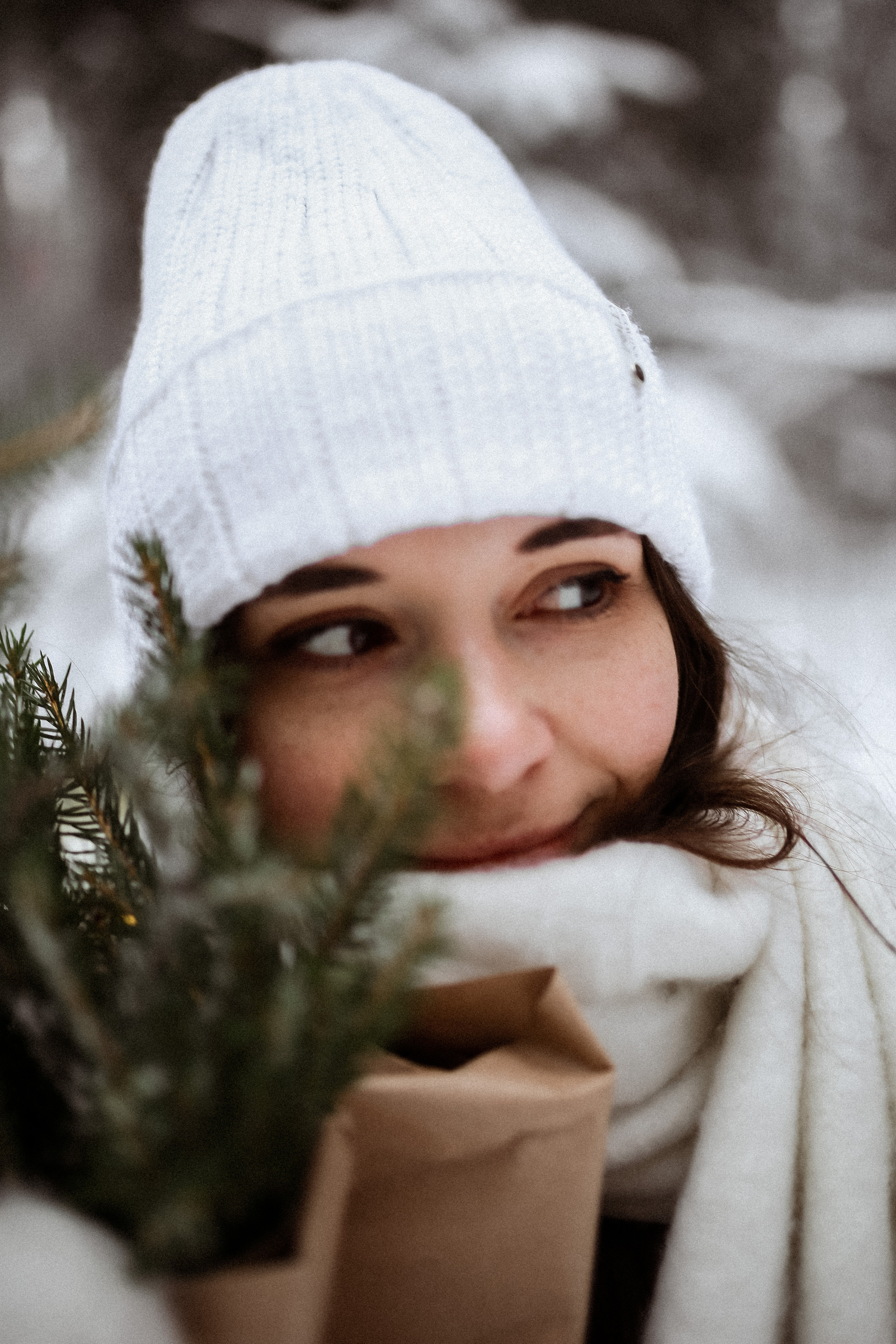 Полина. Съёмка в зимнем лесу. Фотограф НОГИНСК, Москва, Анастасия Белая