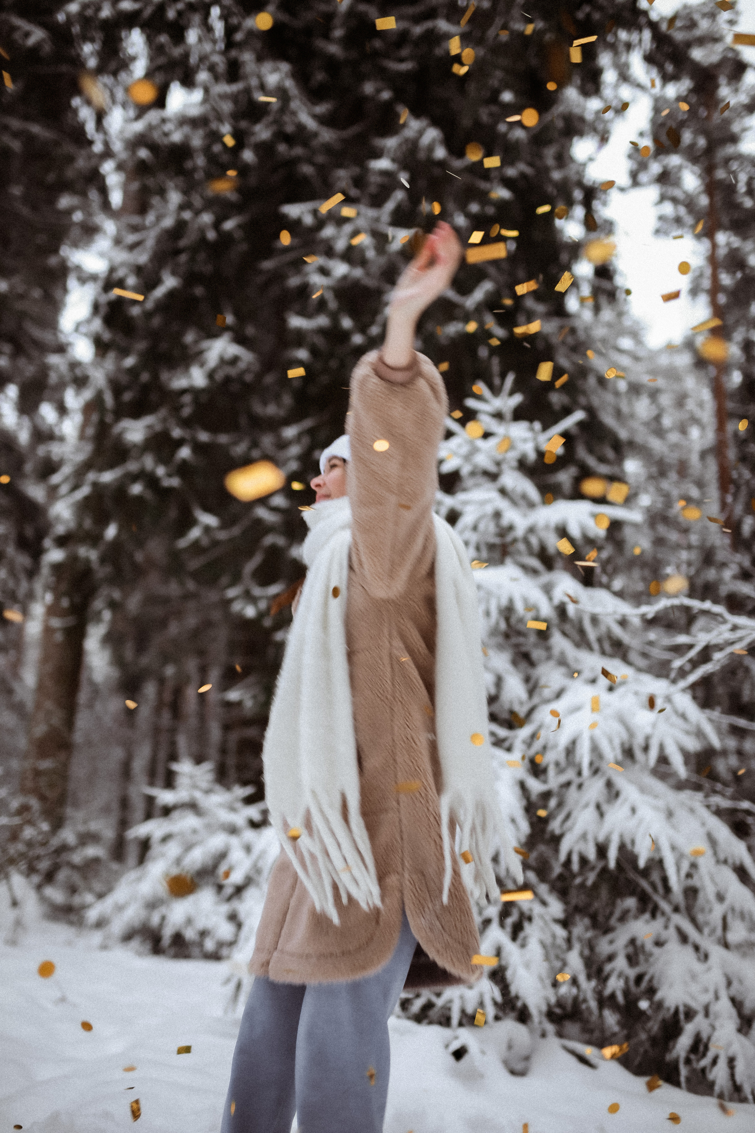 Полина. Съёмка в зимнем лесу. Фотограф НОГИНСК, Москва, Анастасия Белая