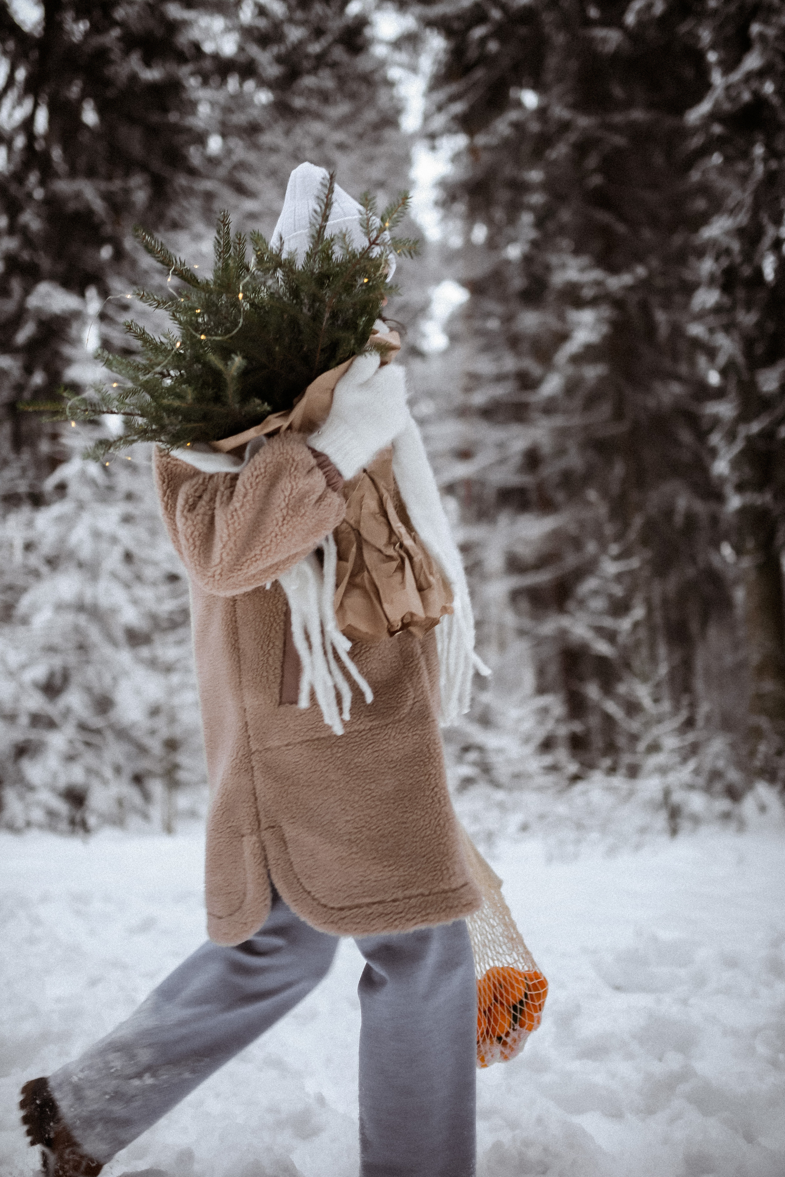 Полина. Съёмка в зимнем лесу. Фотограф НОГИНСК, Москва, Анастасия Белая