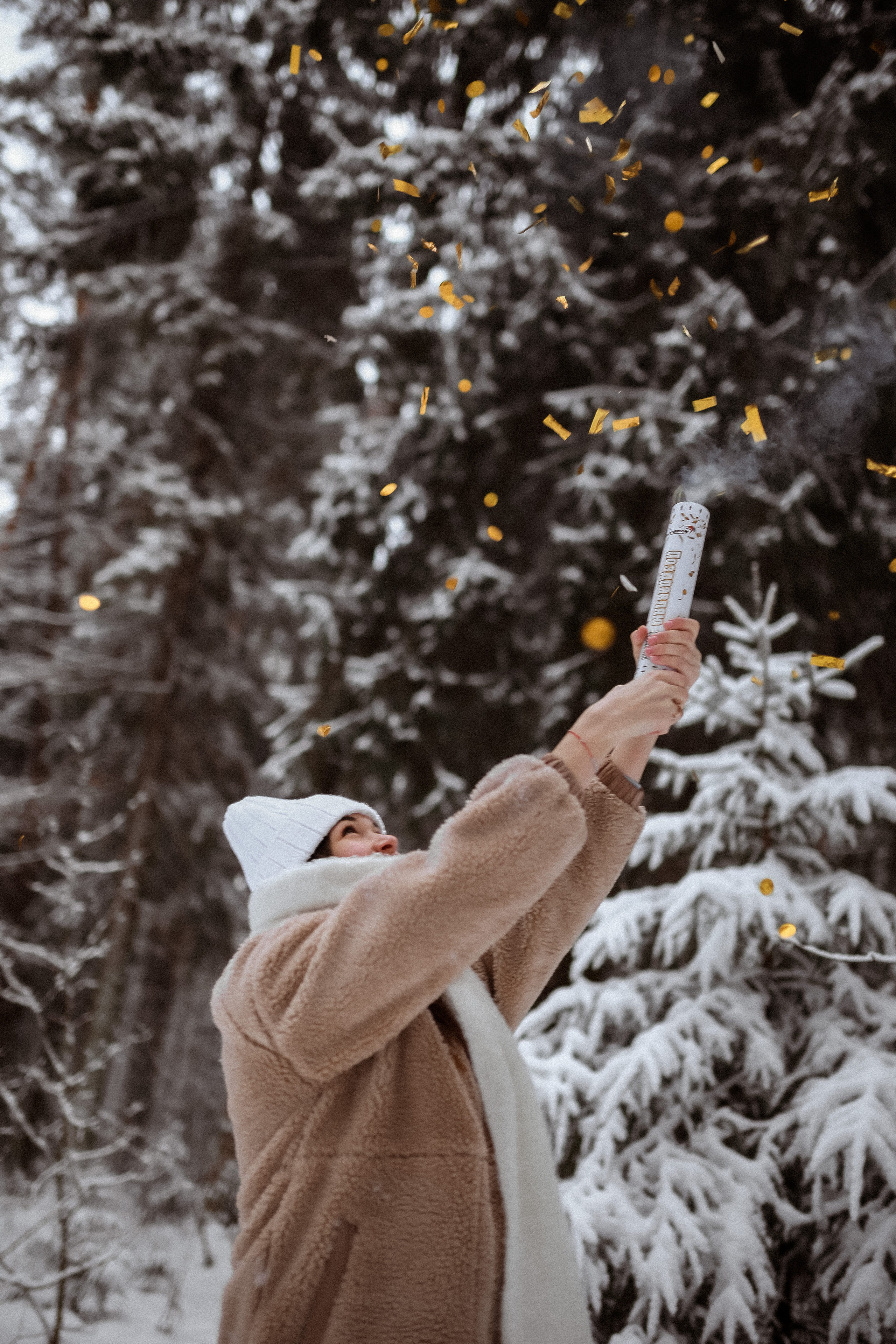 Полина. Съёмка в зимнем лесу. Фотограф НОГИНСК, Москва, Анастасия Белая