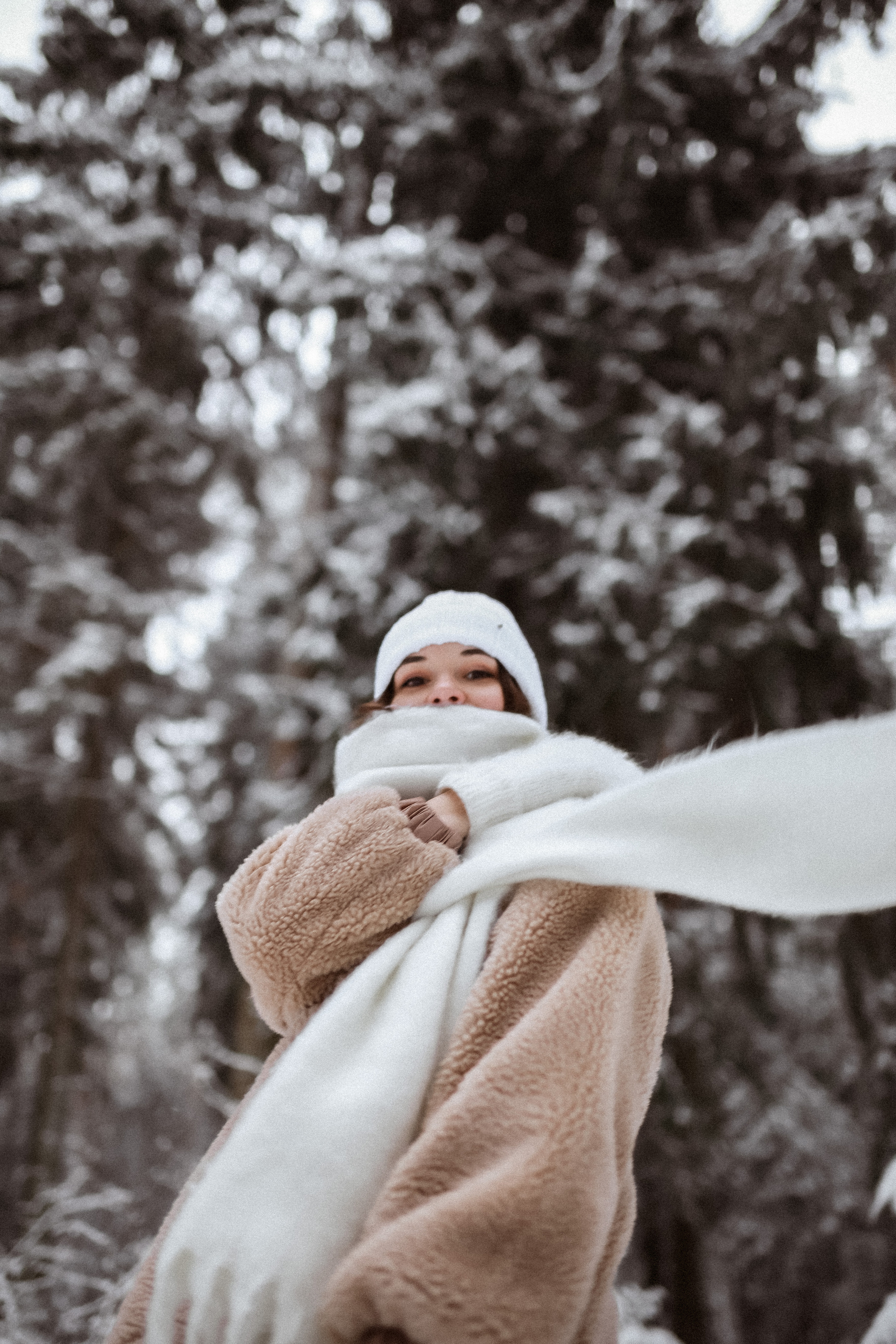 Полина. Съёмка в зимнем лесу. Фотограф НОГИНСК, Москва, Анастасия Белая