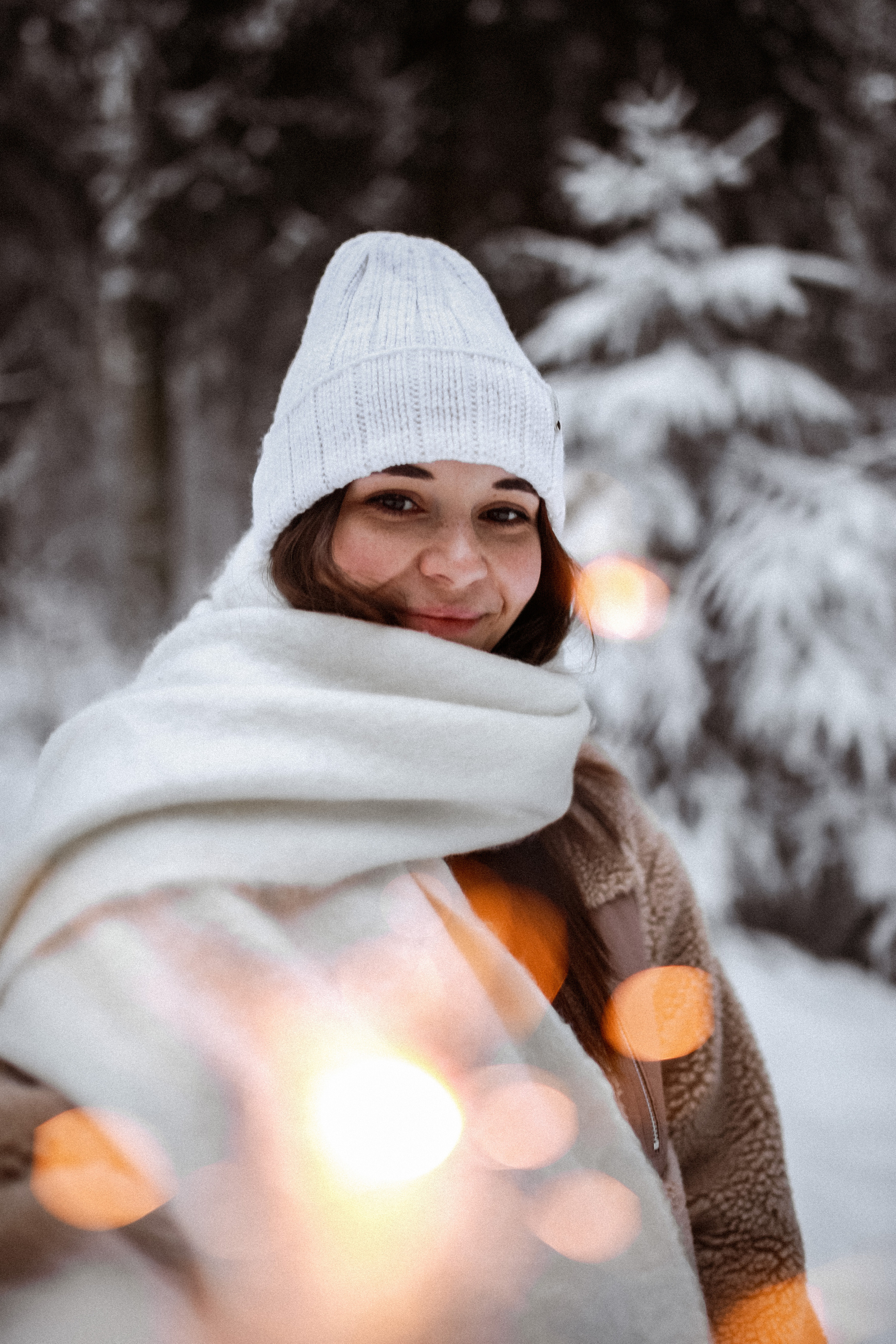 Полина. Съёмка в зимнем лесу. Фотограф НОГИНСК, Москва, Анастасия Белая