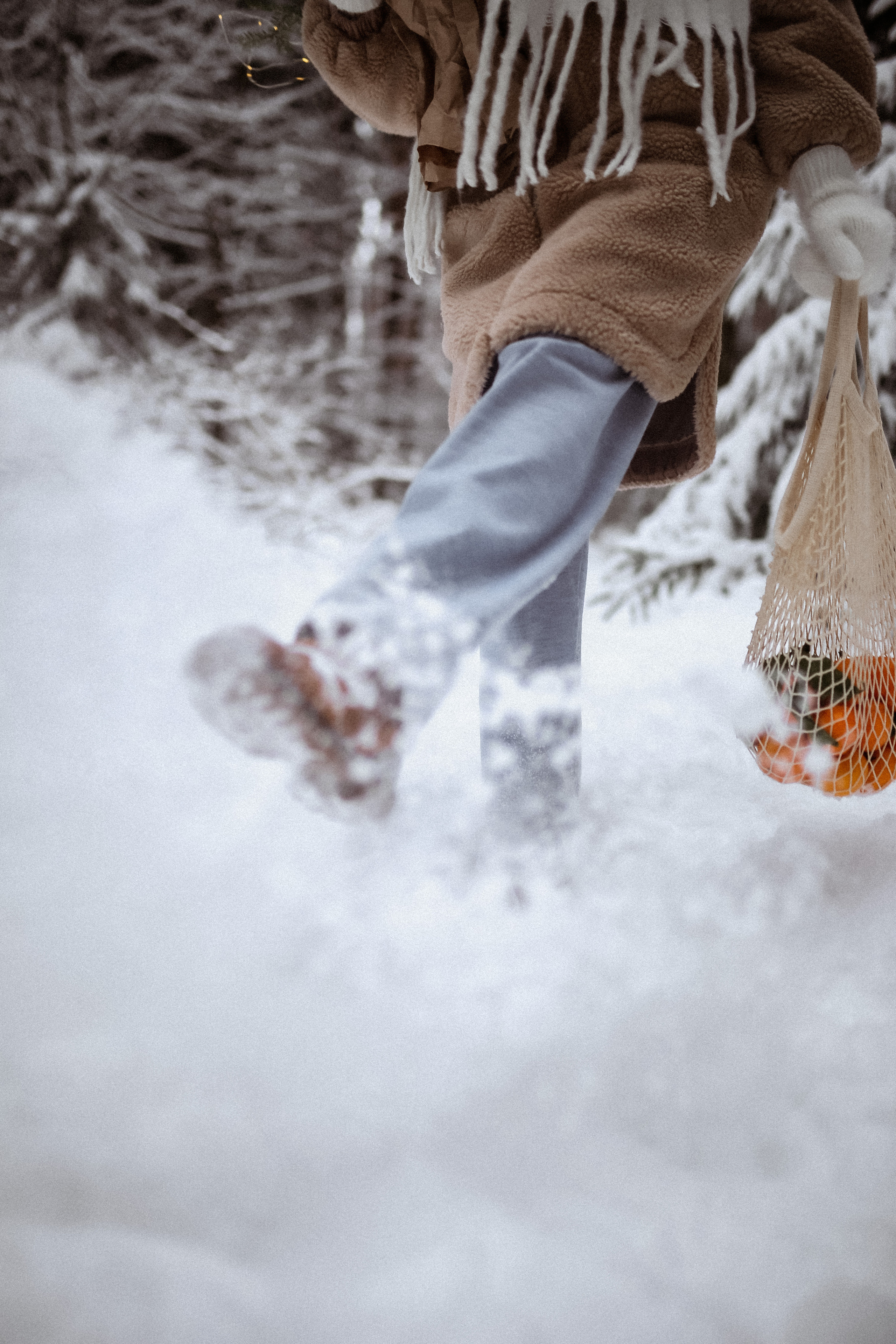 Полина. Съёмка в зимнем лесу. Фотограф НОГИНСК, Москва, Анастасия Белая