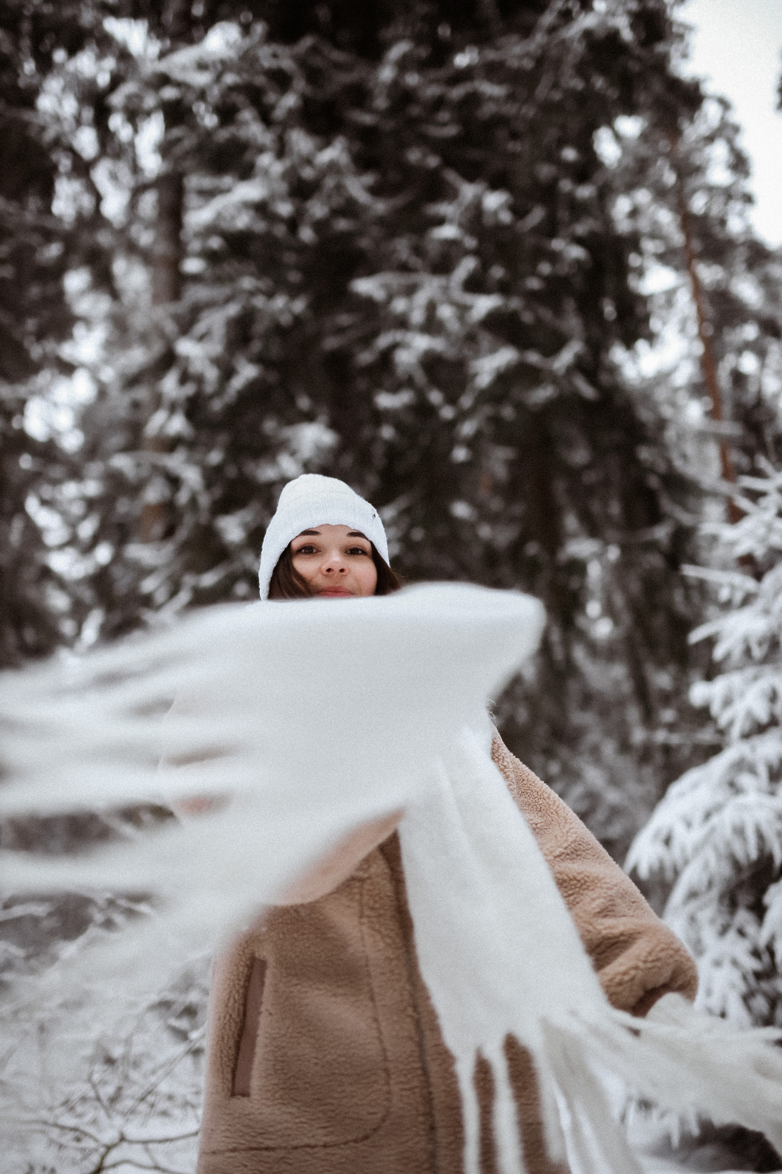 Полина. Съёмка в зимнем лесу. Фотограф НОГИНСК, Москва, Анастасия Белая