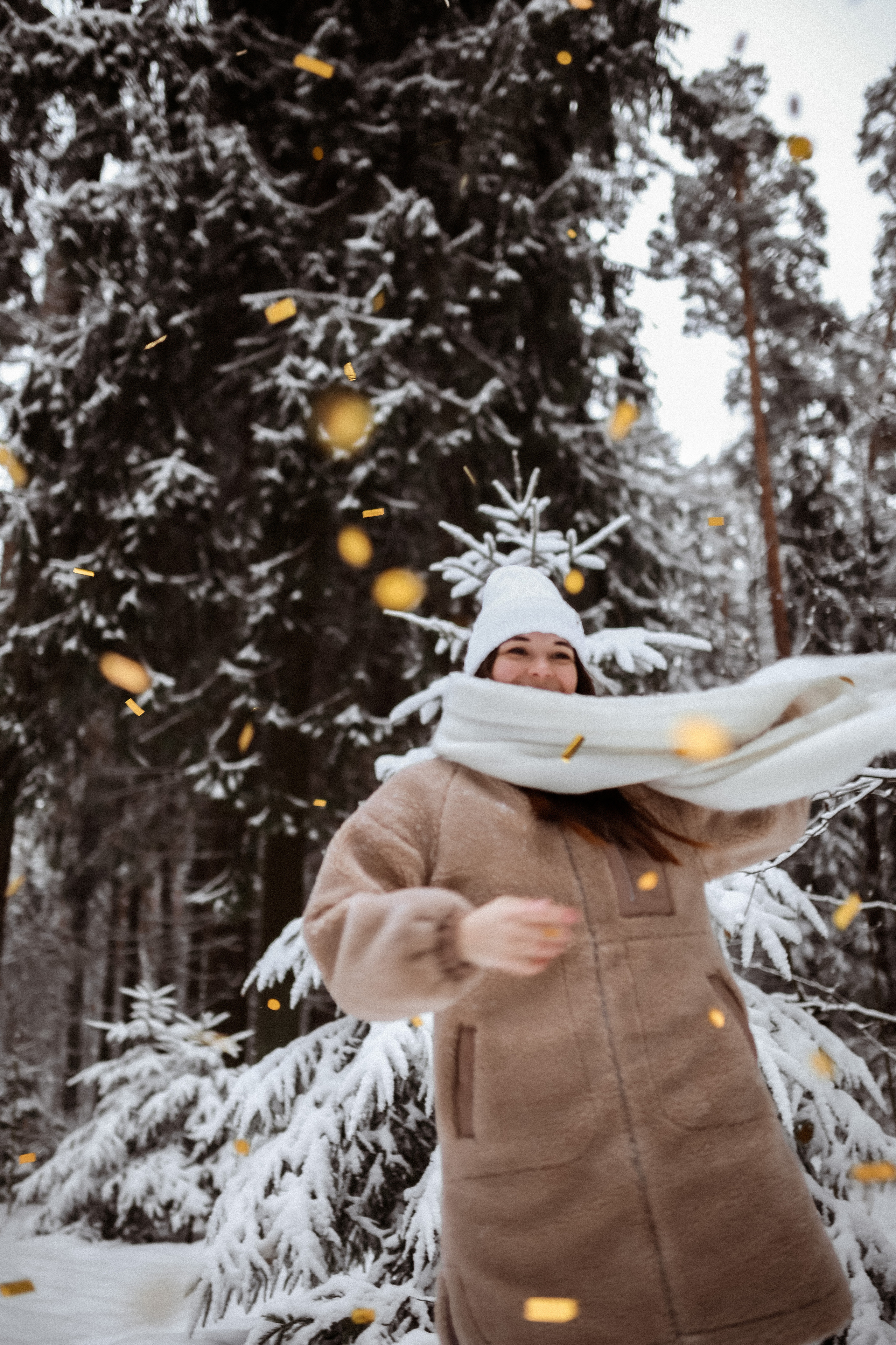 Полина. Съёмка в зимнем лесу. Фотограф НОГИНСК, Москва, Анастасия Белая