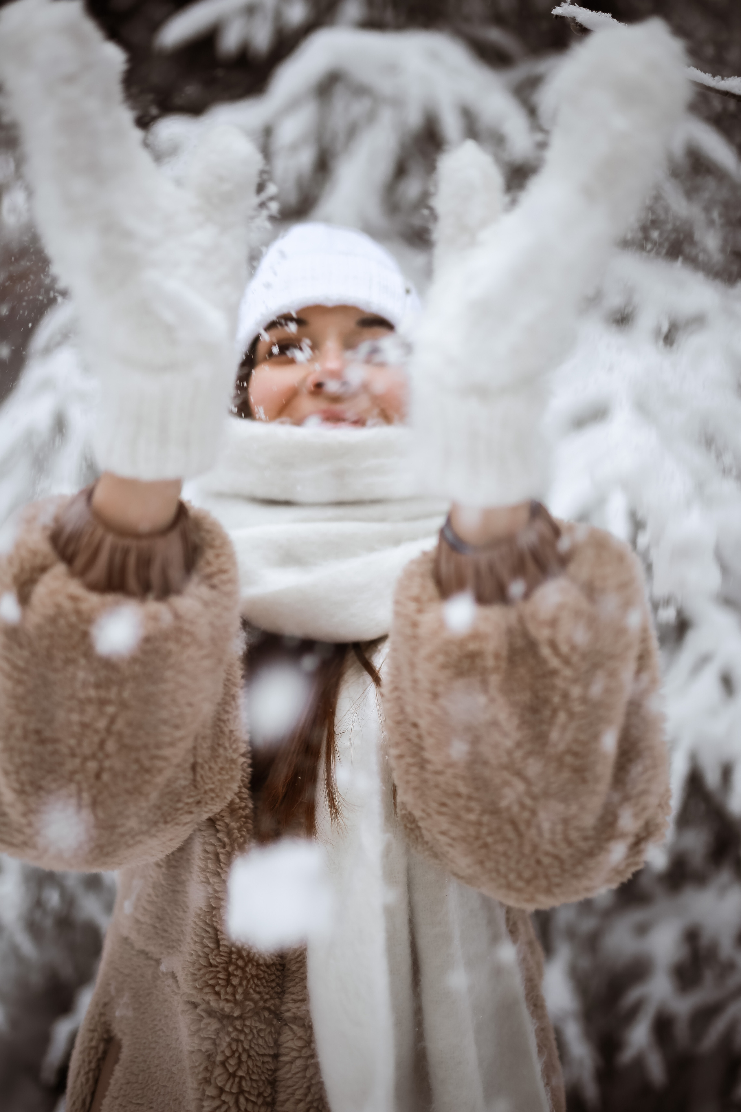 Полина. Съёмка в зимнем лесу. Фотограф НОГИНСК, Москва, Анастасия Белая