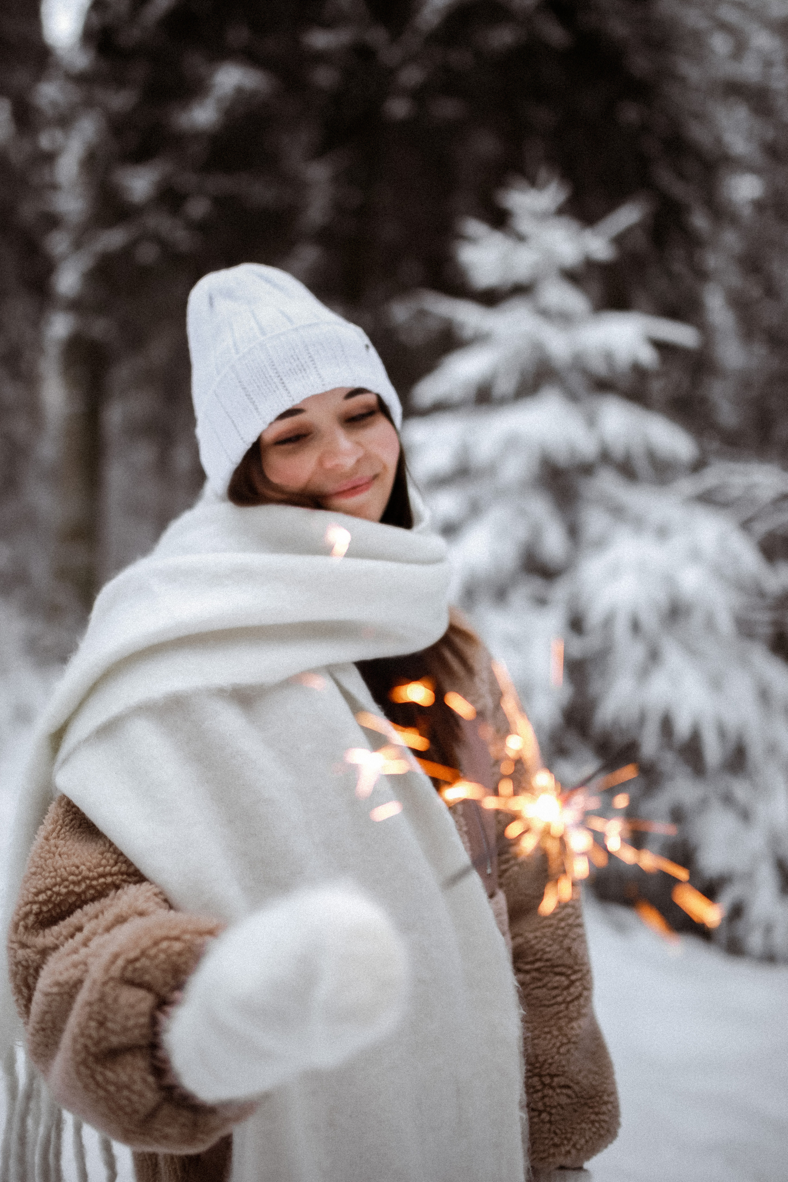 Полина. Съёмка в зимнем лесу. Фотограф НОГИНСК, Москва, Анастасия Белая